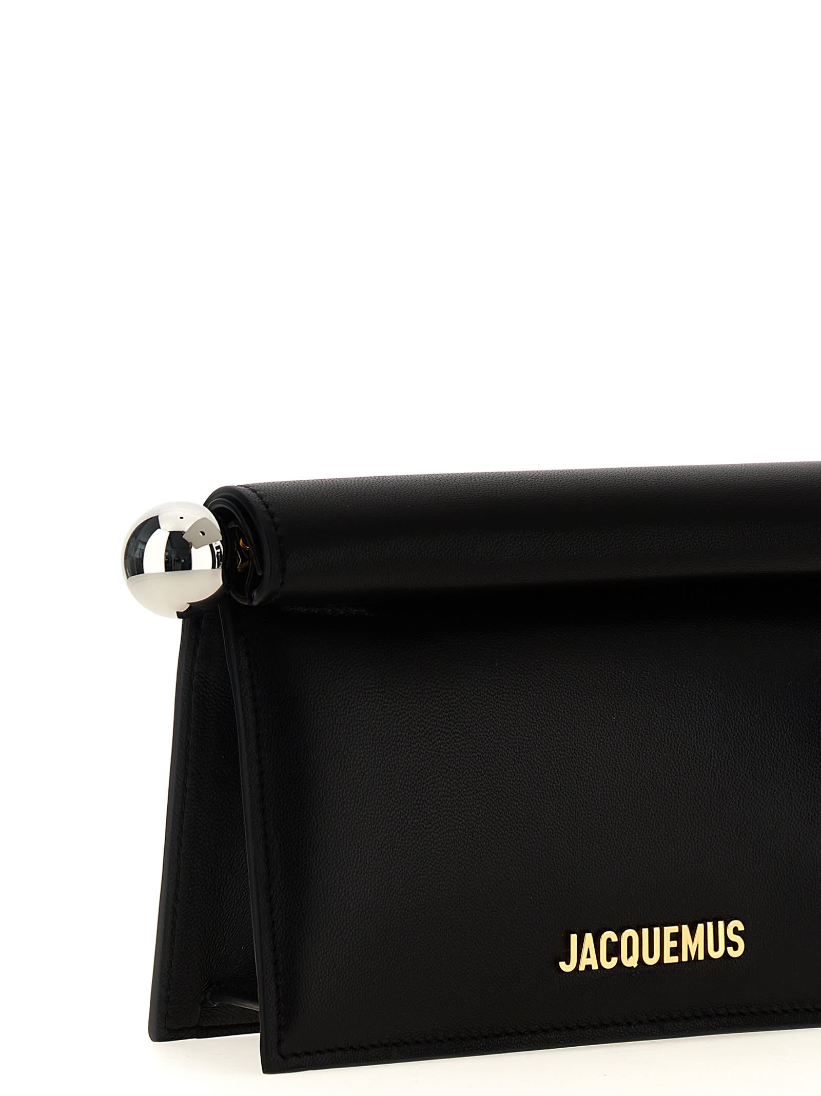 Jacquemus La Petite Pochette Rond Carré Clutch In Black