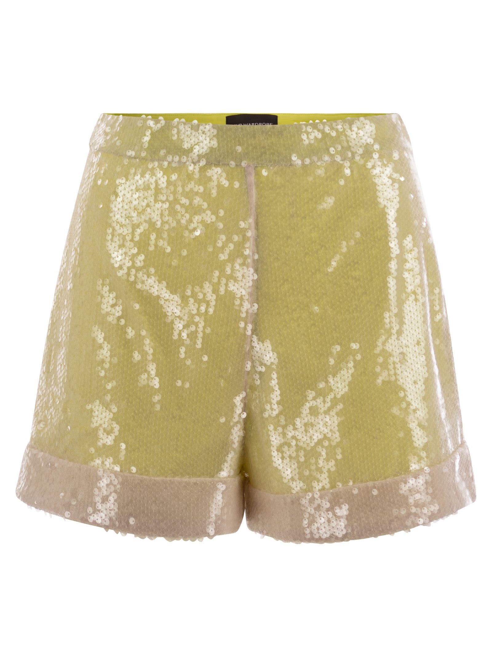 Shorts With Sequins All Over