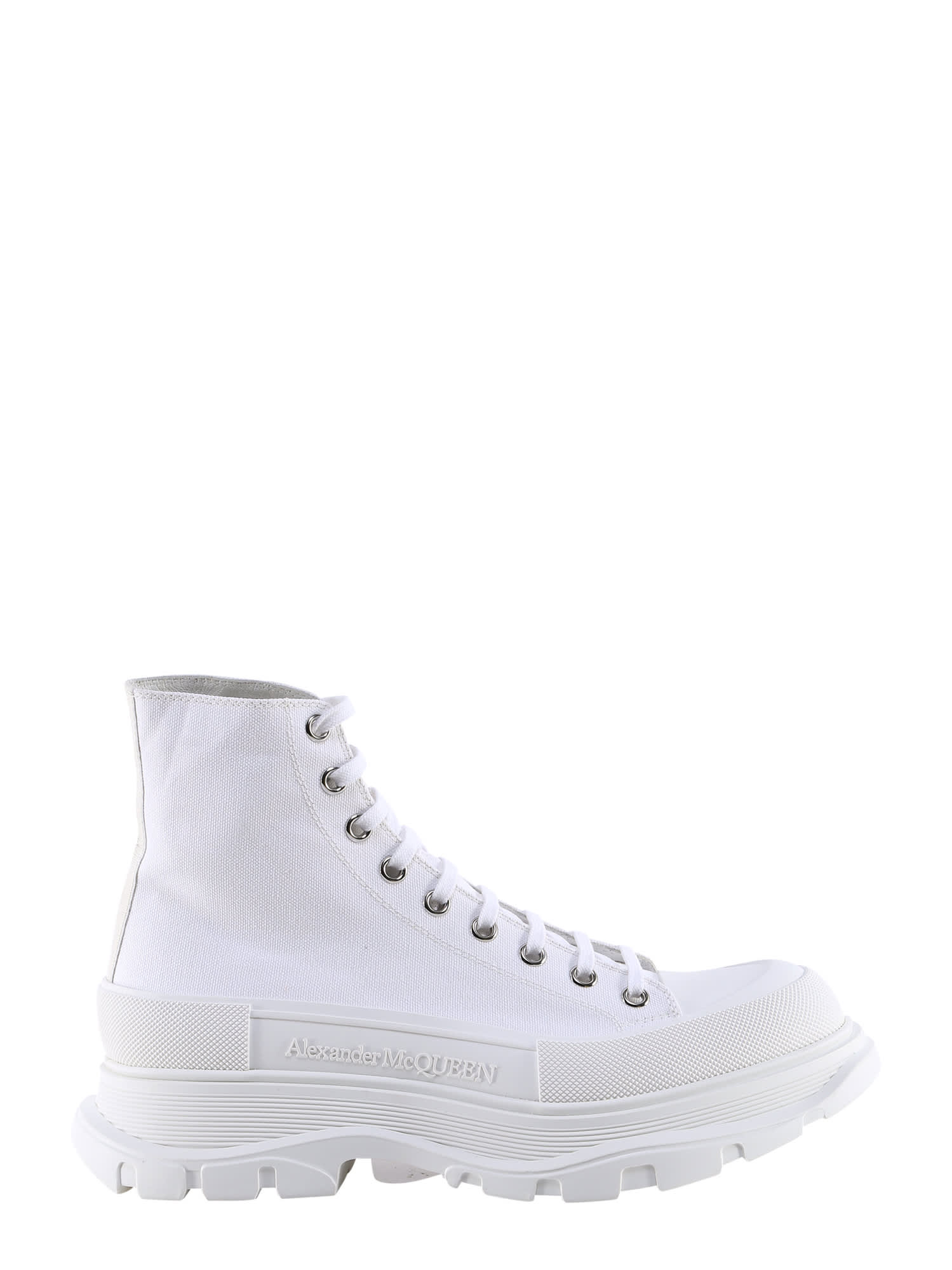 Alexander Mcqueen 50mm High-top Cotton Canvas Sneakers