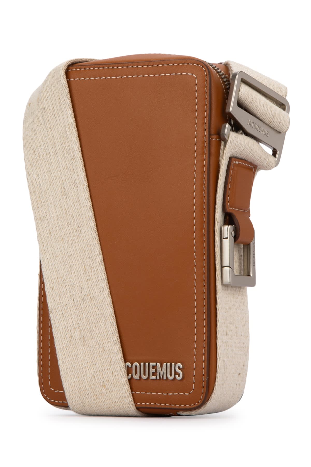 Shop Jacquemus Le Cuerda Vertical In Lightbrown2