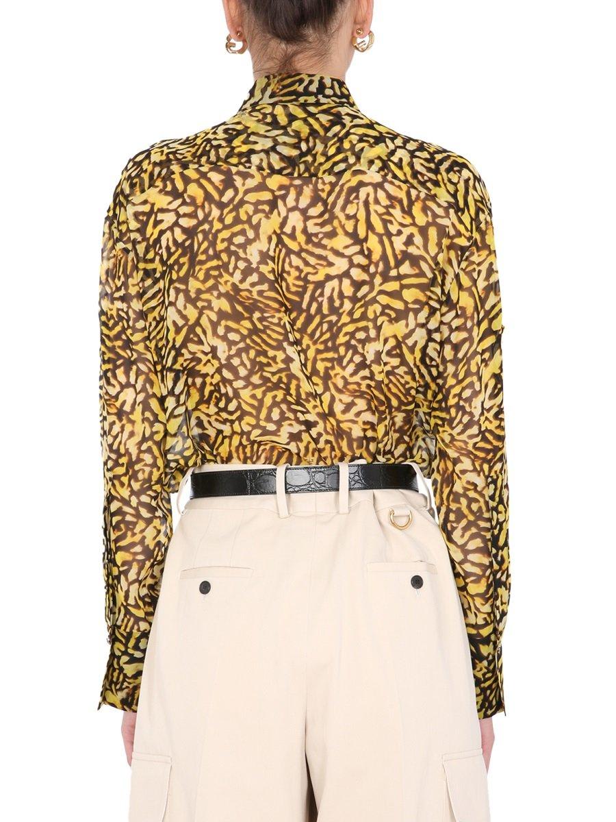 Shop Givenchy Animal Print Zipped Shirt In Multicolour