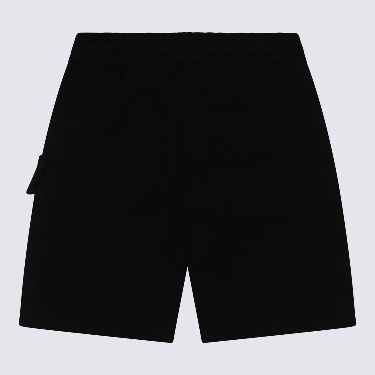 Shop C.p. Company Black Cotton Bermuda Shorts In Nero/black