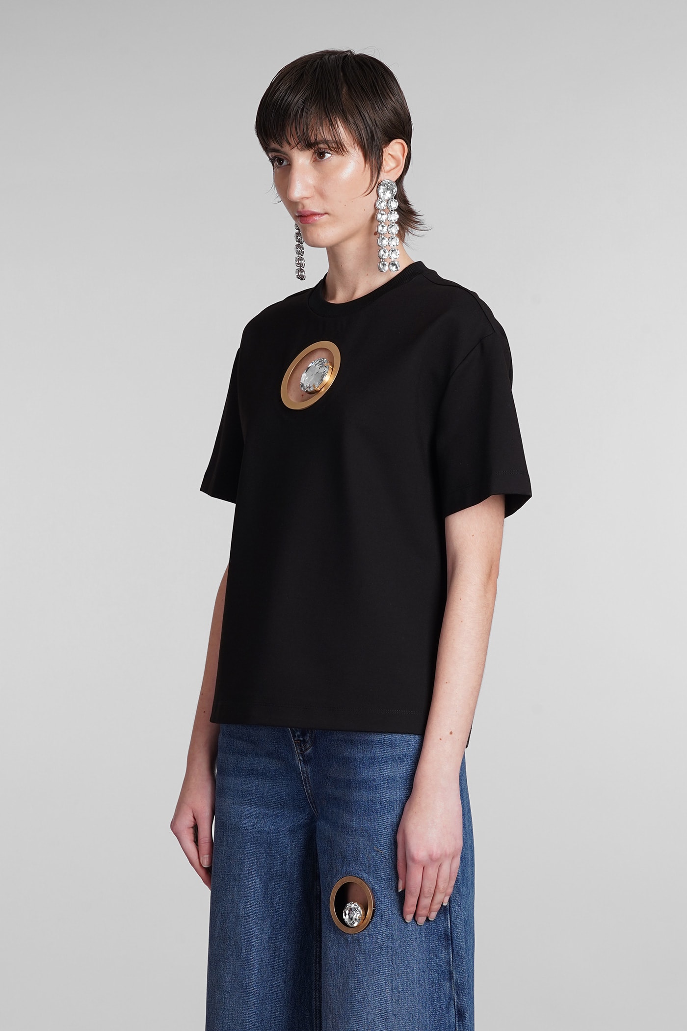 Shop Area T-shirt In Black Rayon