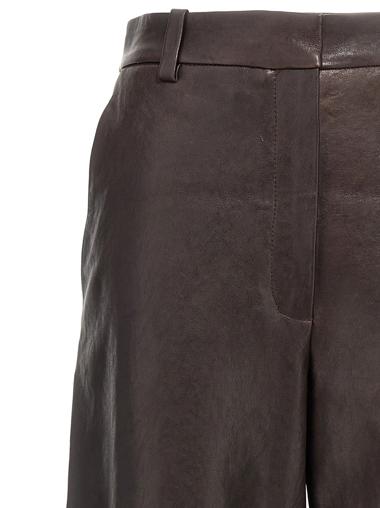 Khaite Wide Leg Cargo Trousers With Multiple Pockets