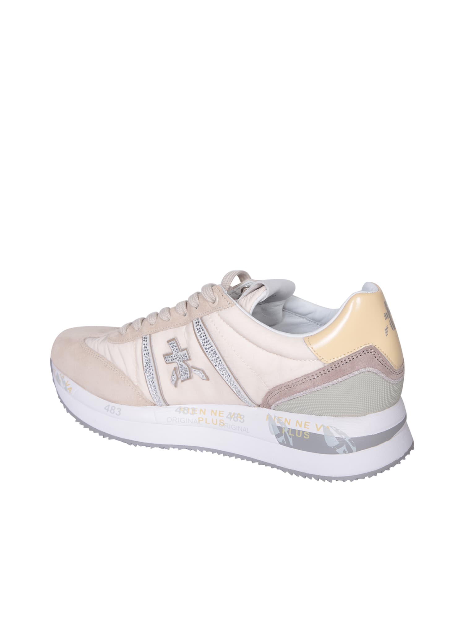 Shop Premiata Conny Taupe Sneakers In Beige