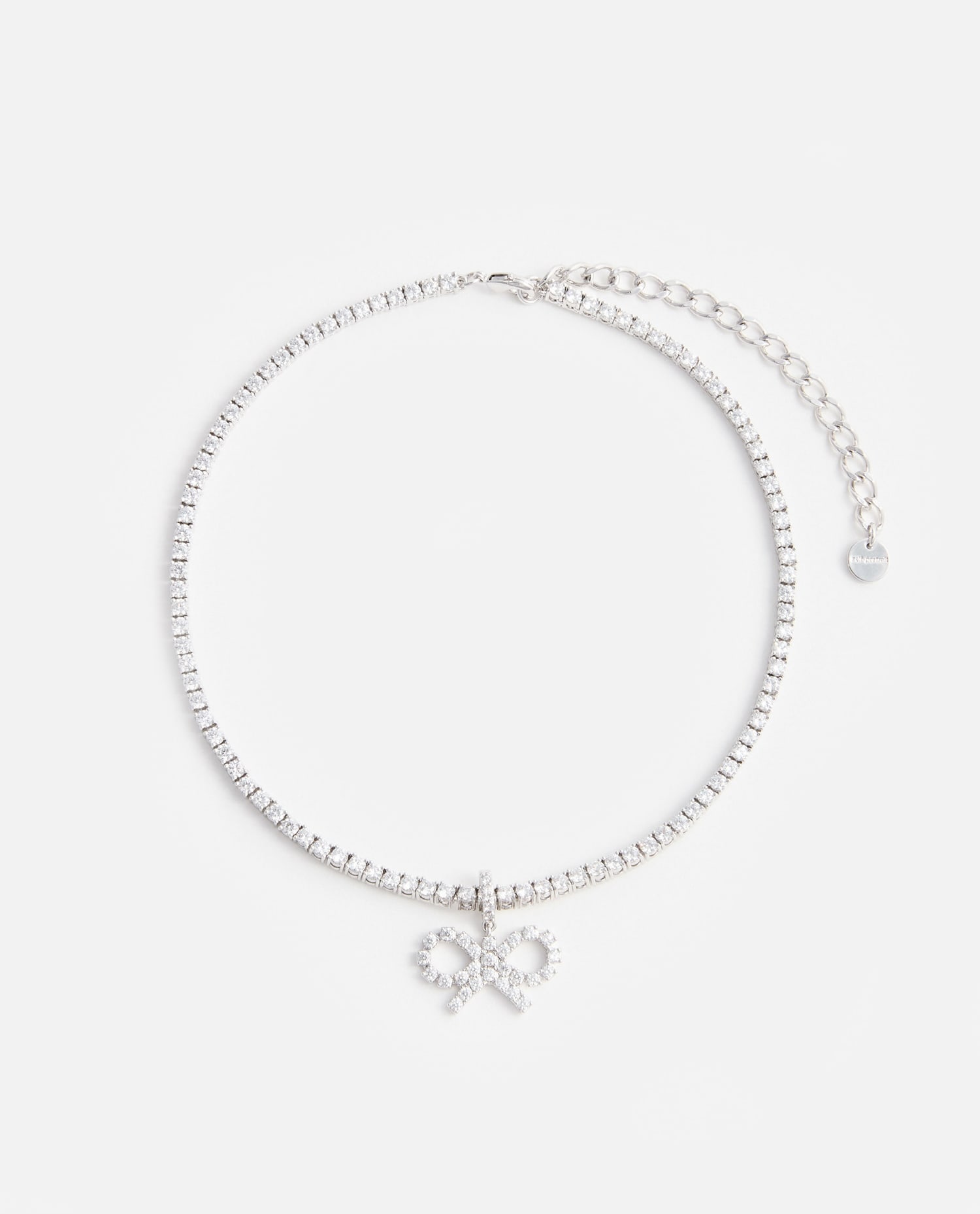 Self-portrait Crystal Bow Tennis Necklace