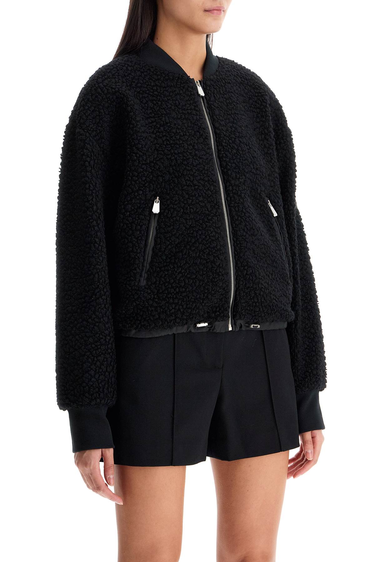 Shop Pinko Teddy Bomber Jacket For In Nero Limousine (black)