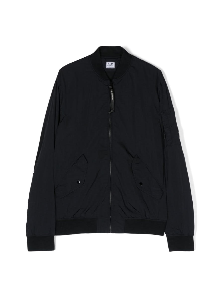 C.p. Company Kids' Bomber In Blue