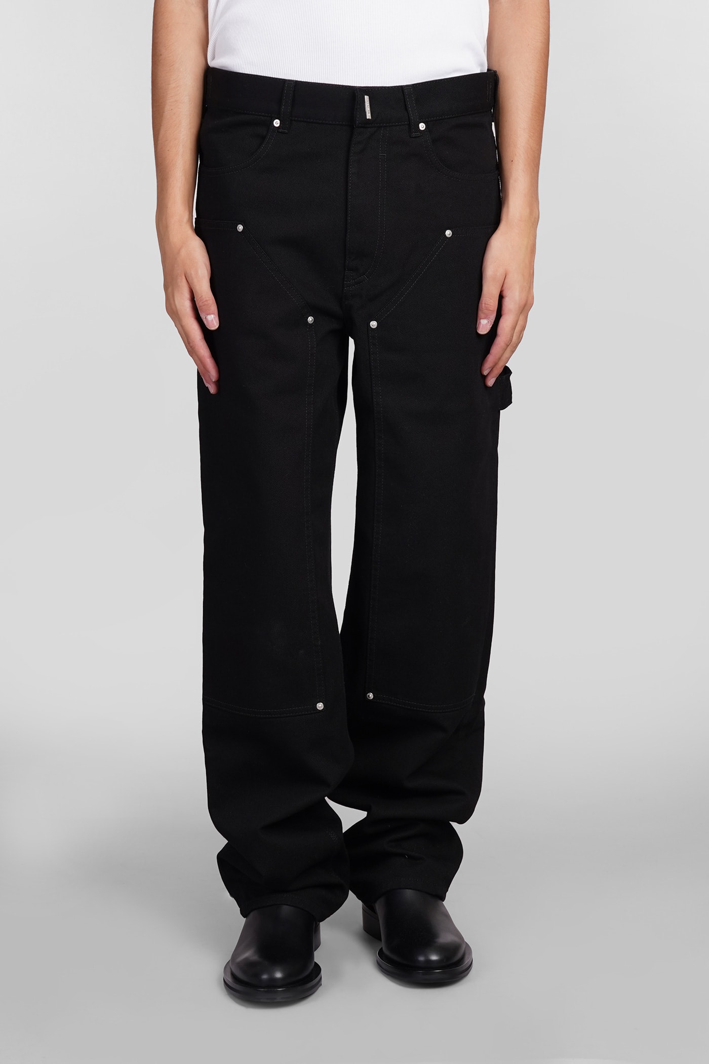 Shop Givenchy Jeans In Black Cotton