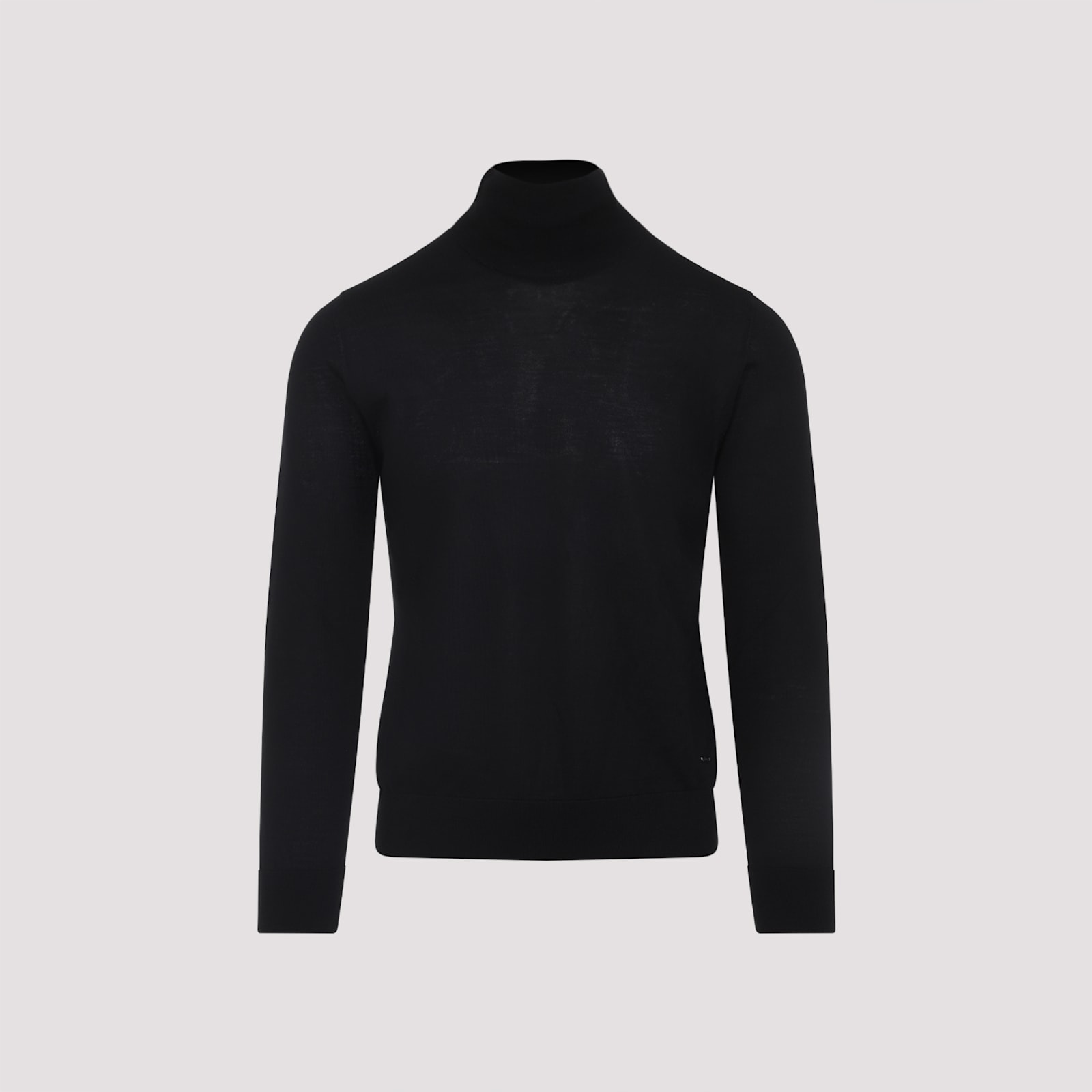 Brioni Cashmere High-neck In Cashmere And Silk In Black