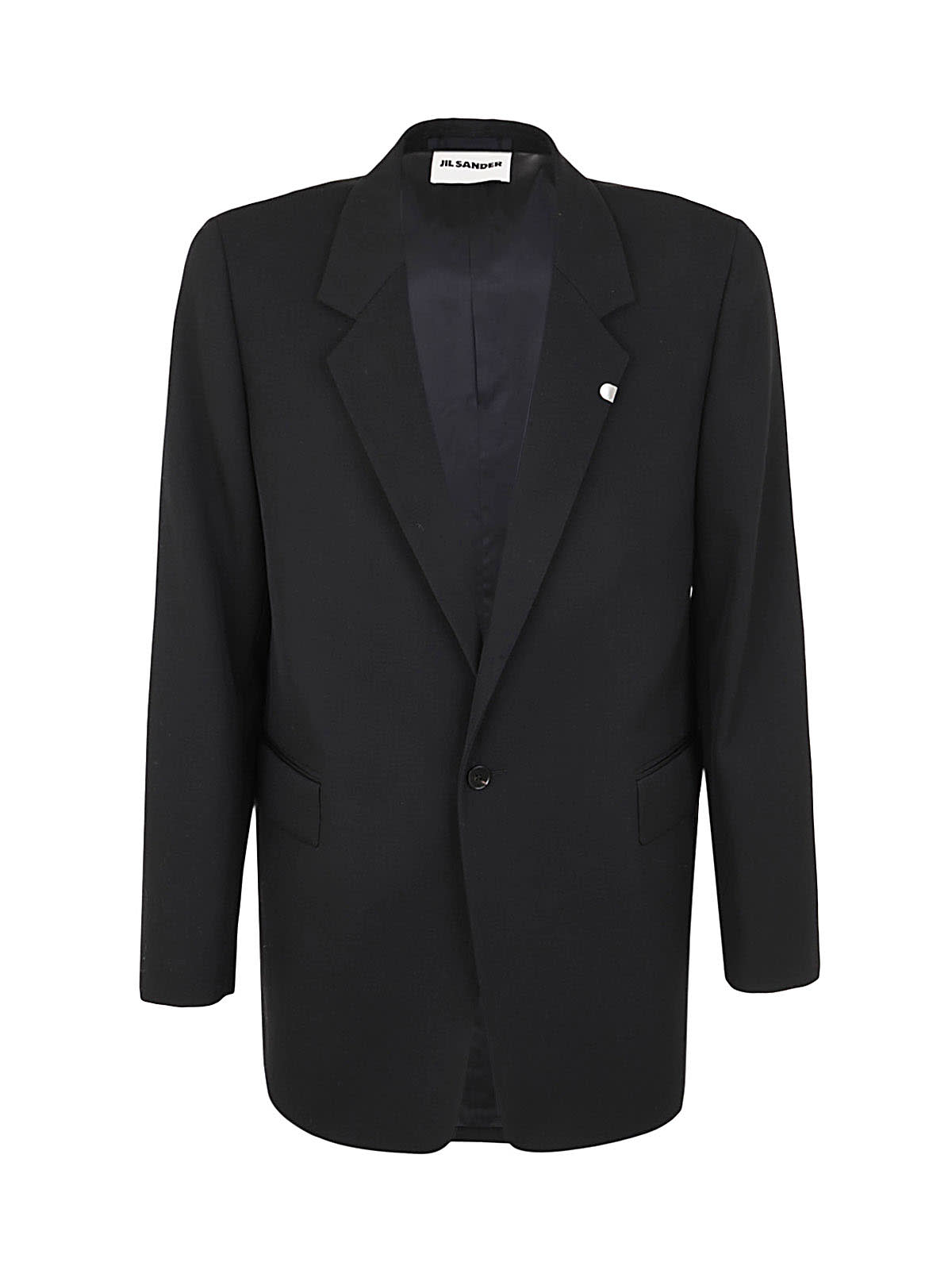 Jil Sander Jacket 01 Tm Sharp Wool Gabardine Wool In Black