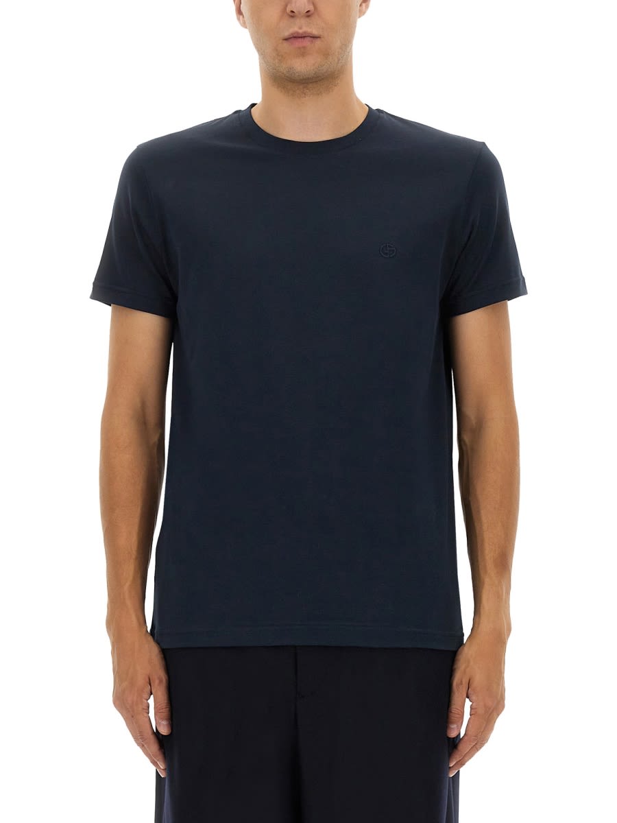 Giorgio Armani T-shirt In Blue