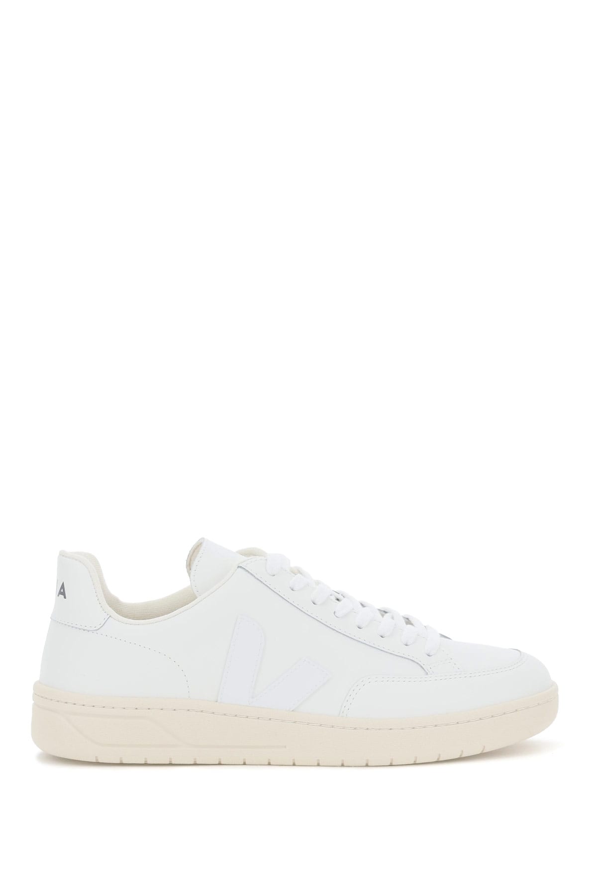 Veja V-12 Leather Sneakers In Extra White (white)