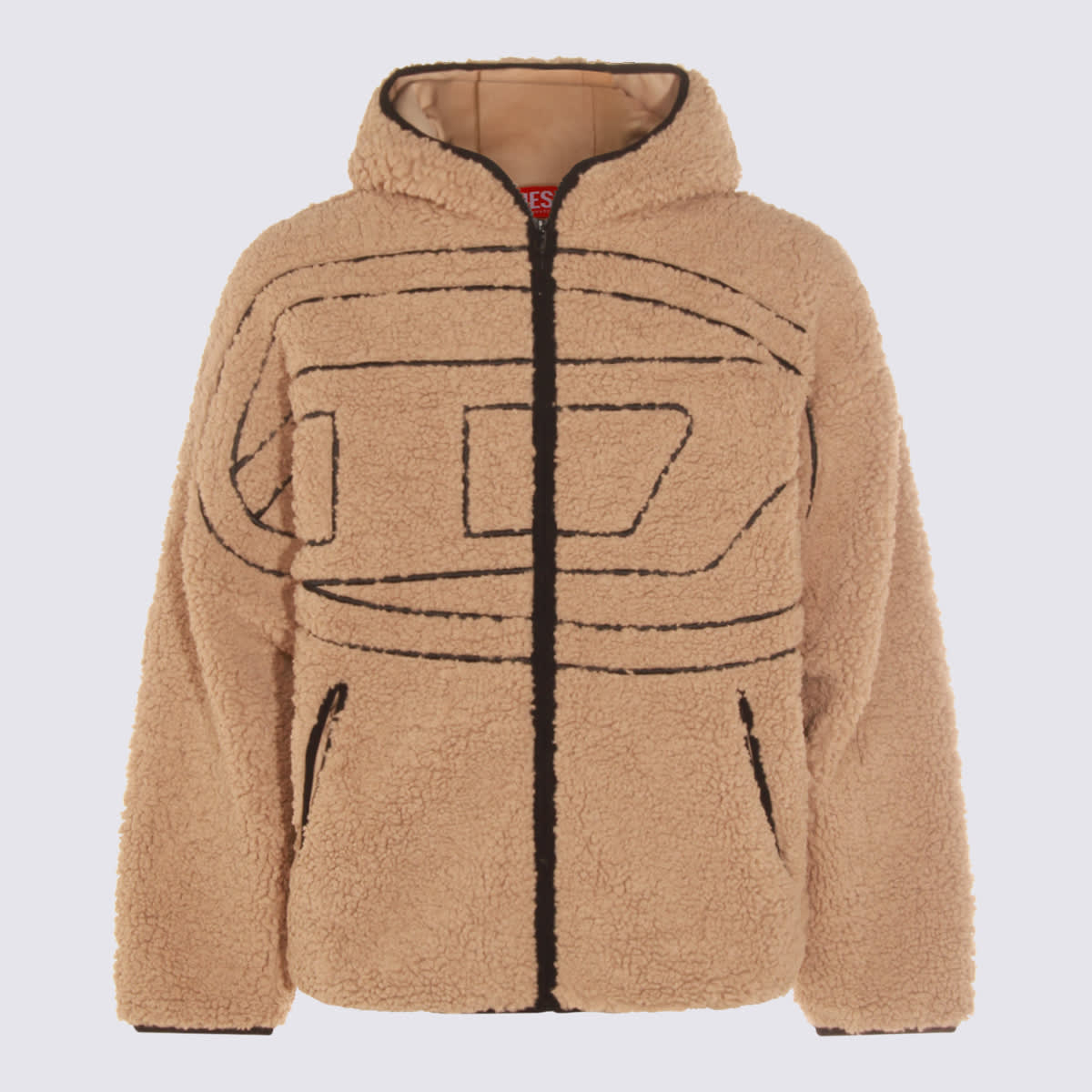 Diesel S-zat Sweat-shirt Puffer Jackets Beige In Brown