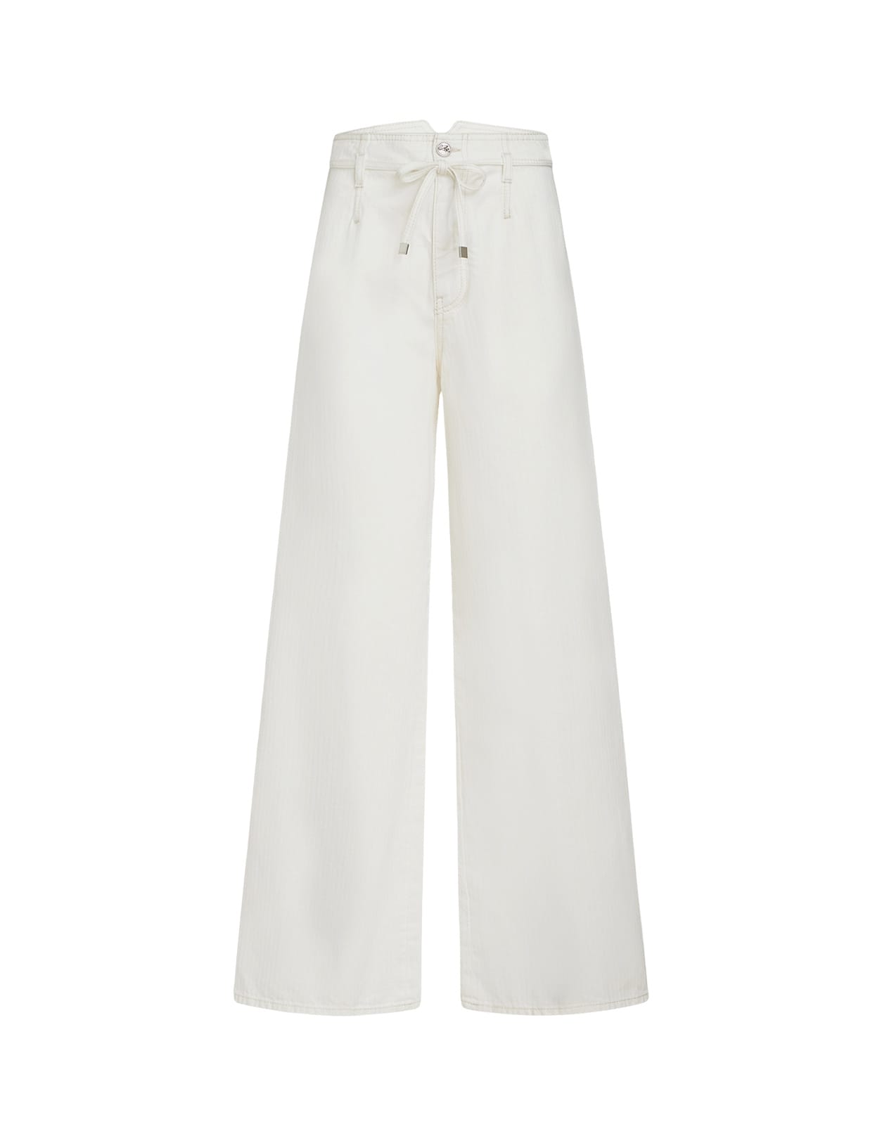 Etro White Culotte Jeans With Belt