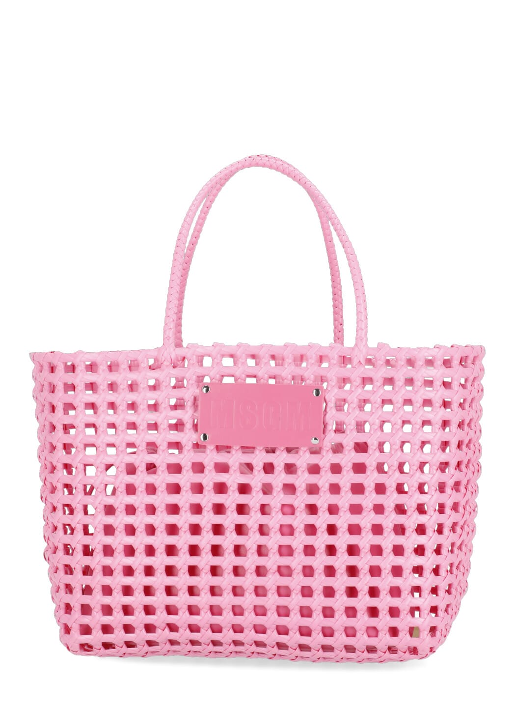 Msgm Logoed Shopping Bag In Pink