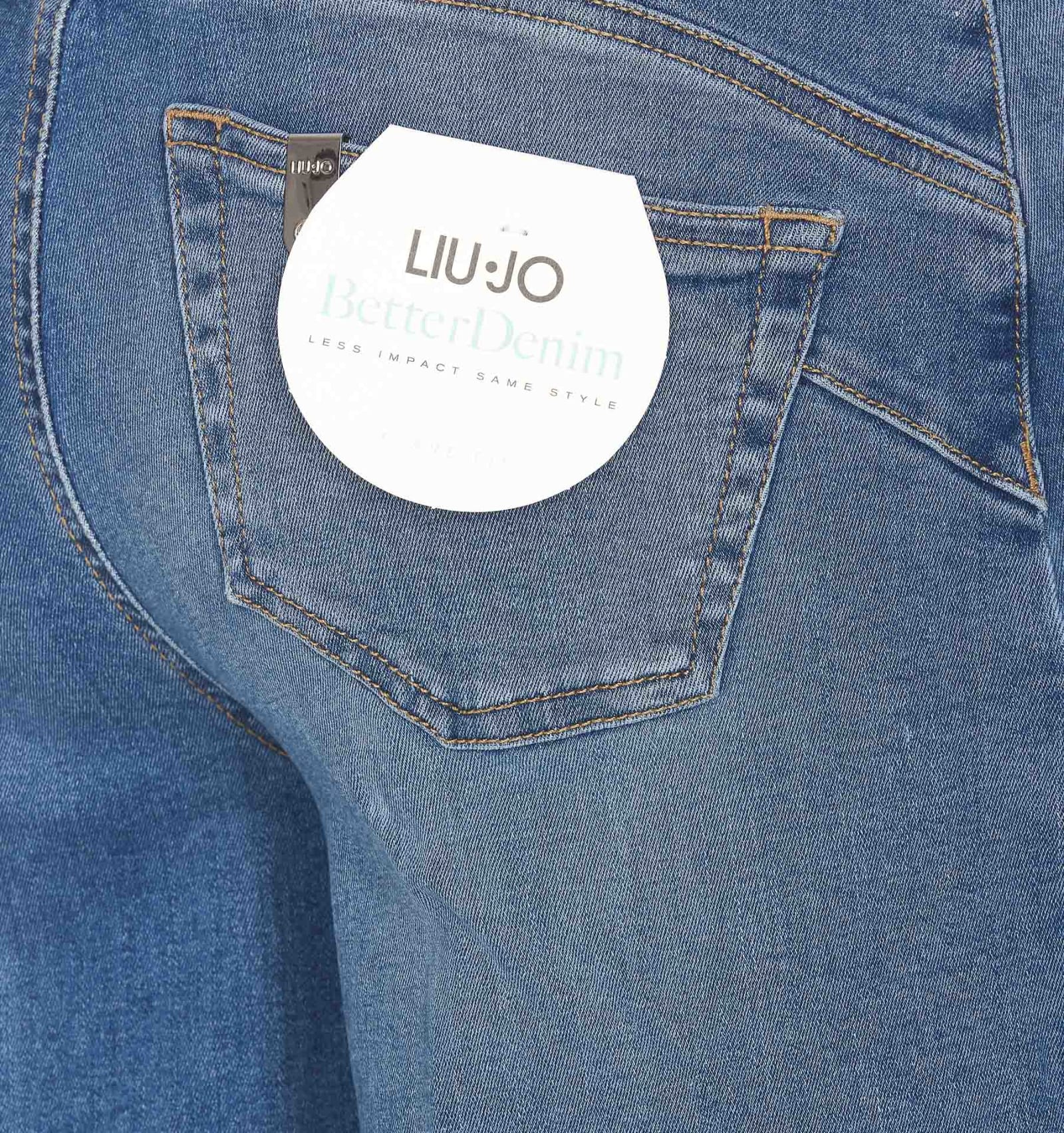 Shop Liu •jo Parfait Flare Jeans In Blue