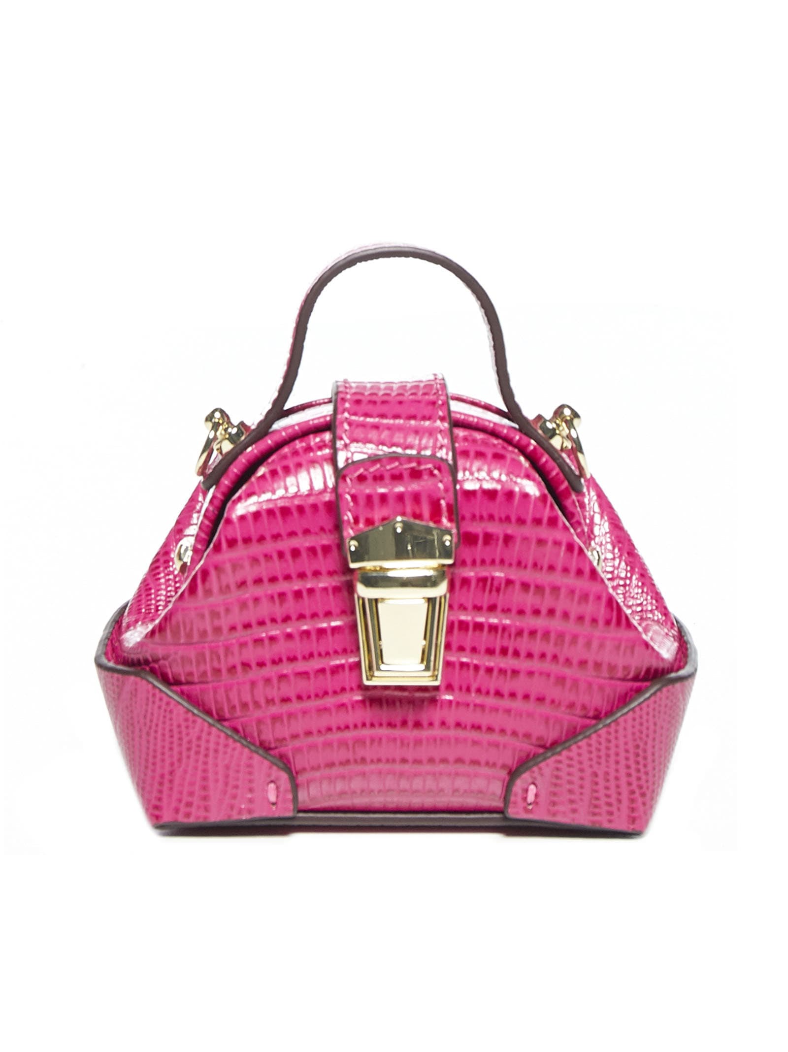 Manu Atelier Micro Demi Shoulder Bag In Pink