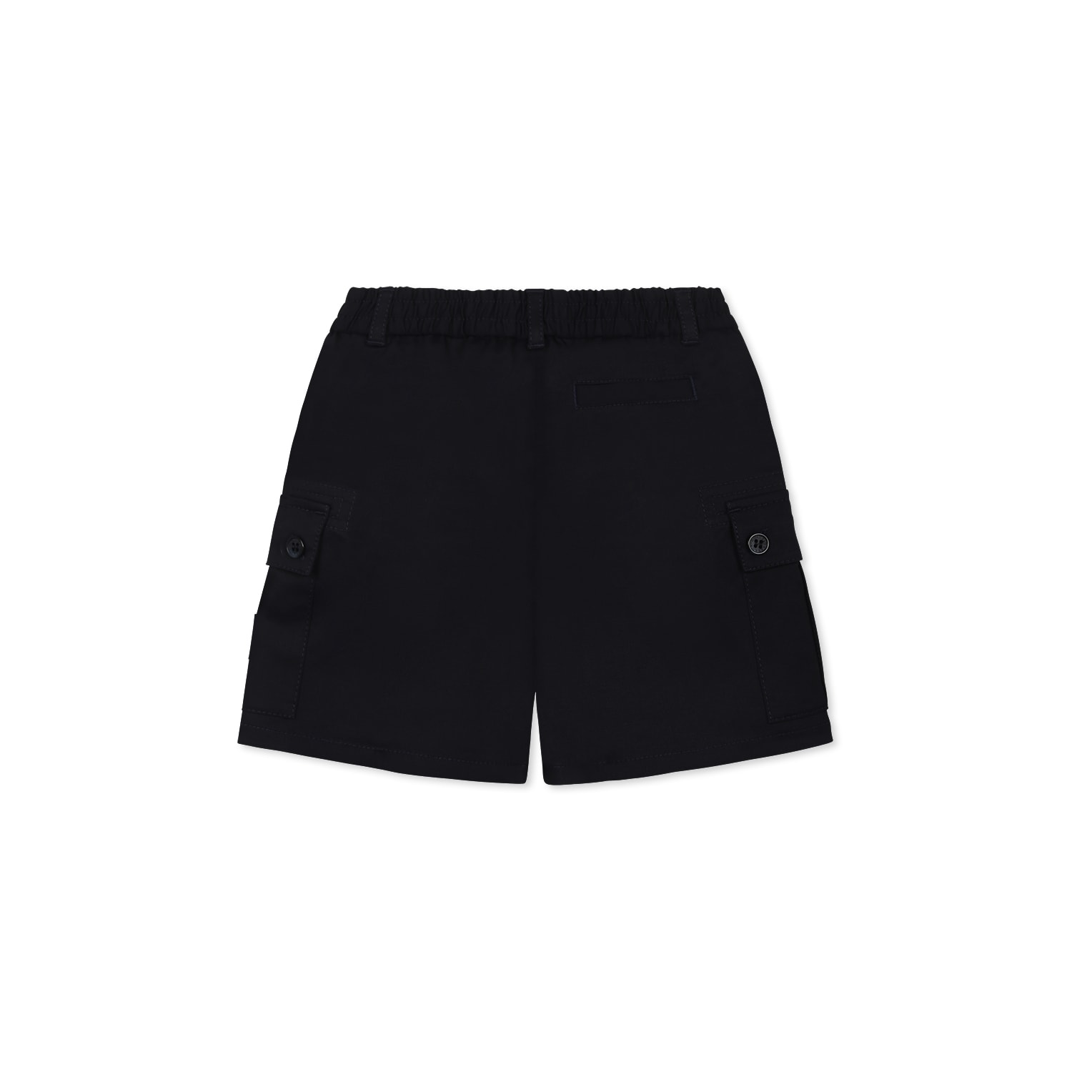 Dolce & Gabbana Blue Shorts For Baby Boy With Logo In Blue