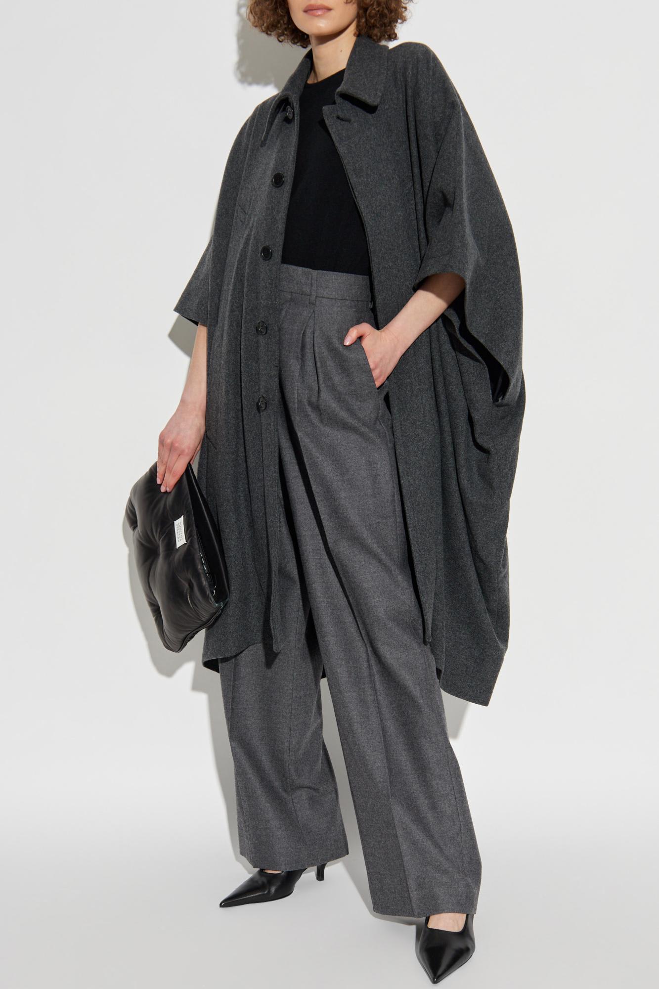 Mm6 Maison Margiela Mm6 By Maison Margiela Wide-leg Tailored Pants In Soft Virgin Wool In Gray