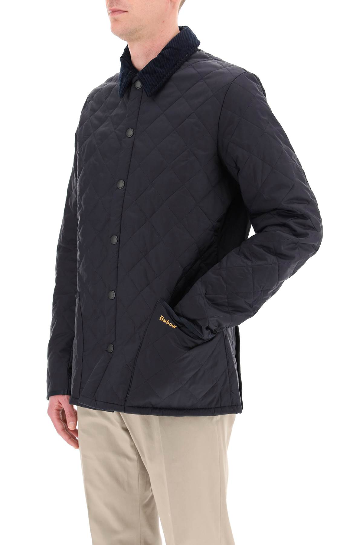 Shop Barbour Liddesdale Quilted Jacket In Navy