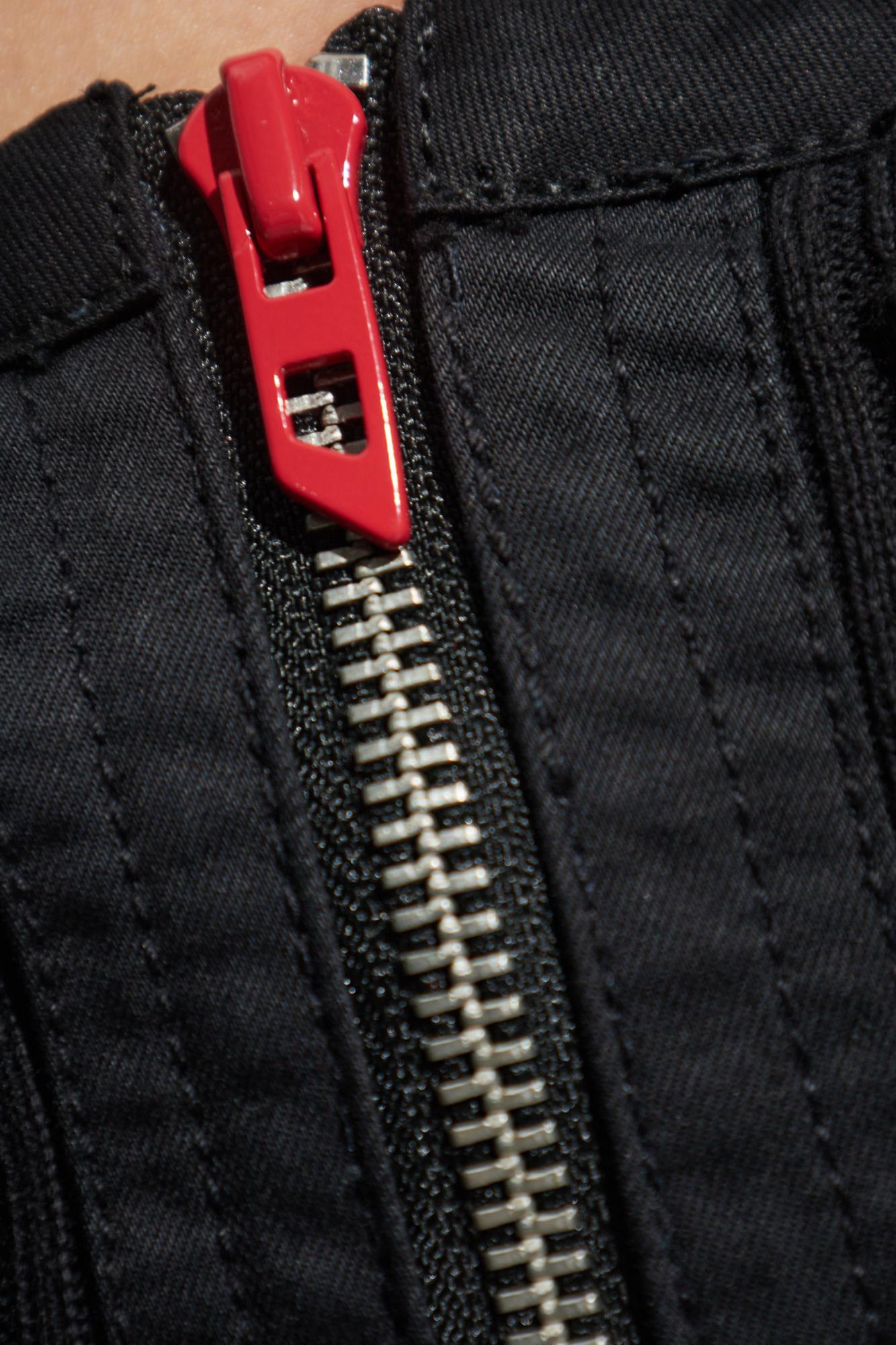 Diesel Skirt M-meryn-short In Black