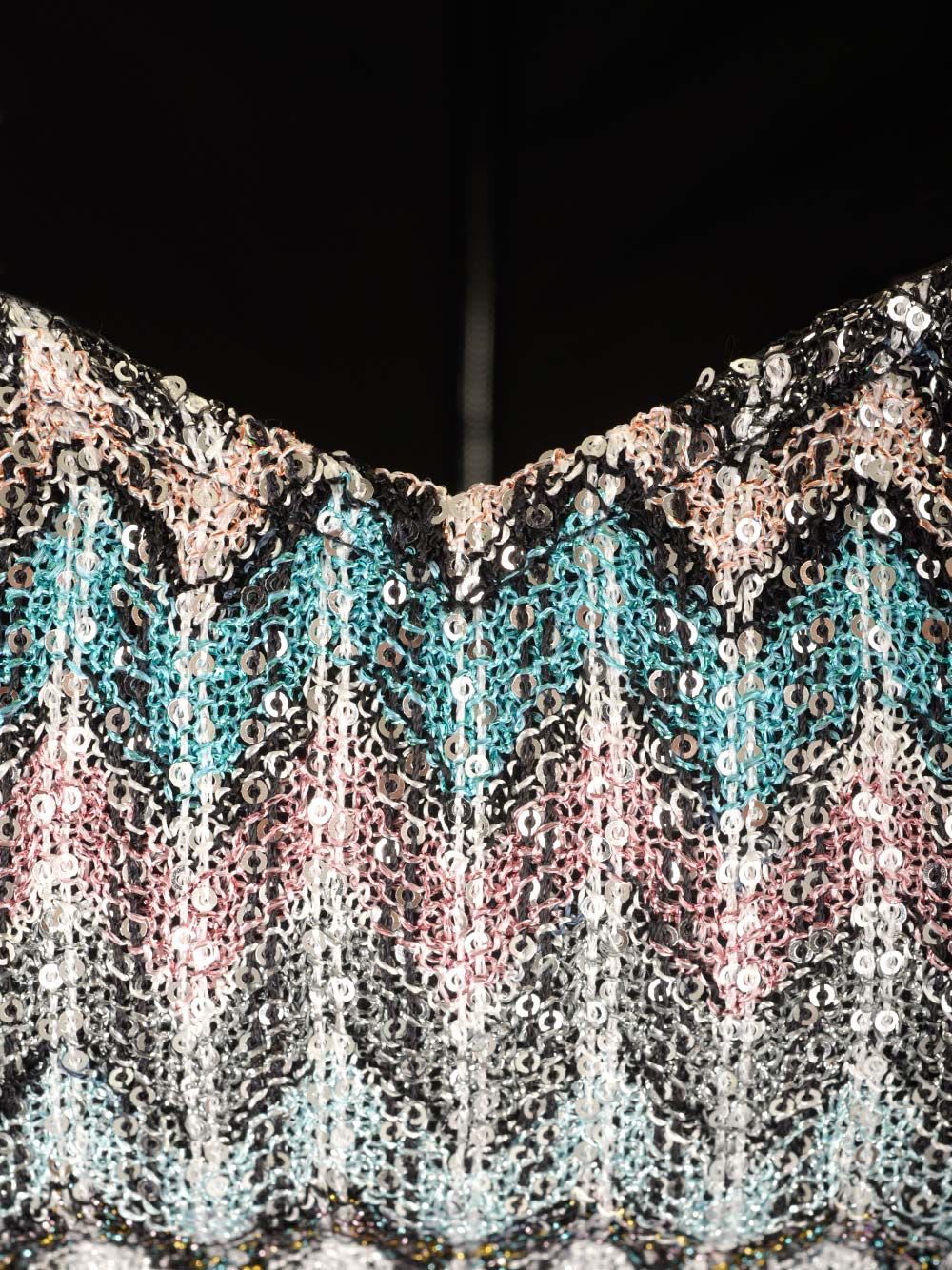 Shop Missoni Sweetheart Neckline Mini Dress In Multicolor