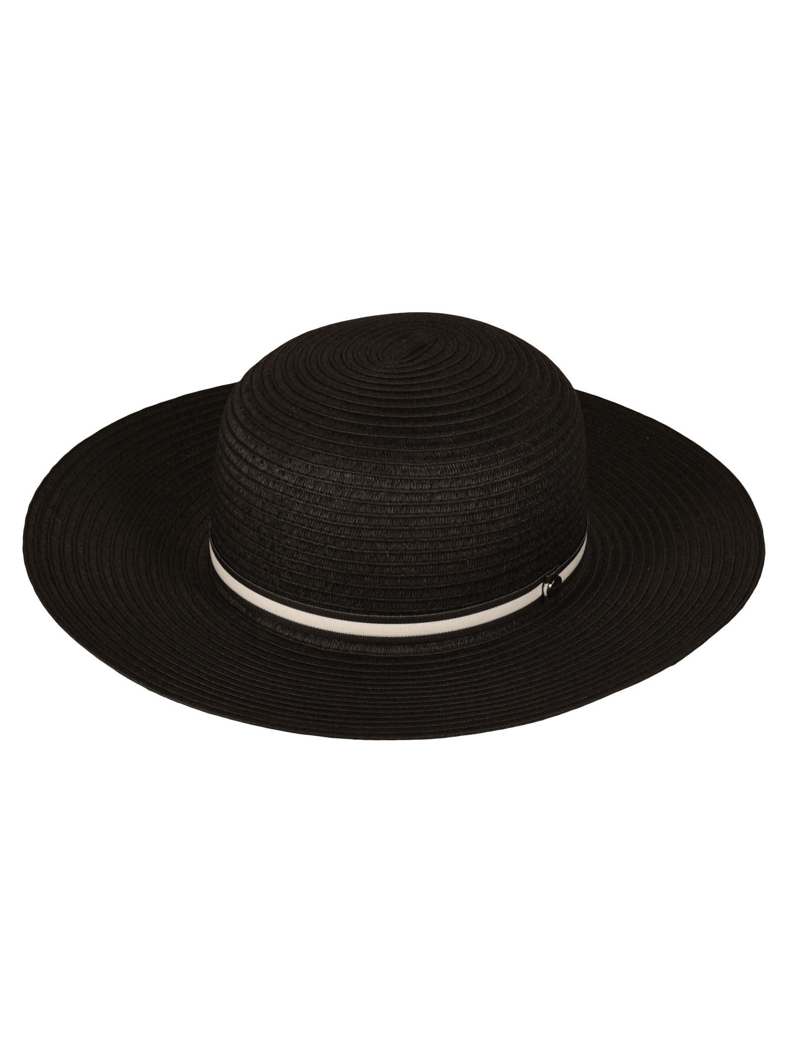 Borsalino Classic Fitted Sun Hat In Black