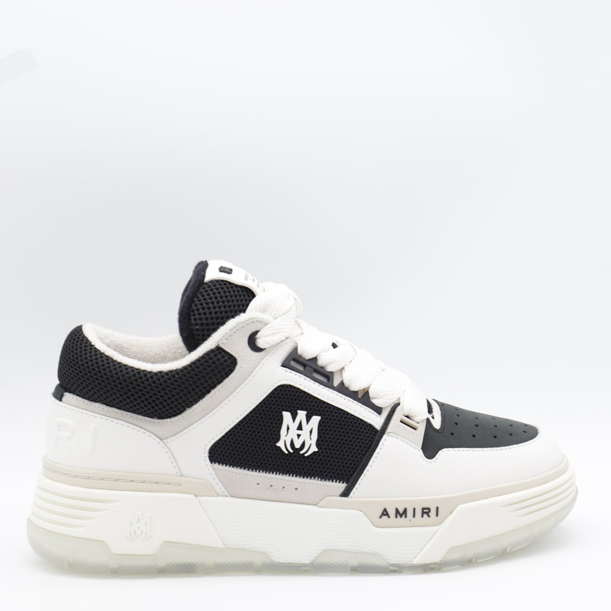Amiri Ma-1 Leather And Mesh Sneakers In White