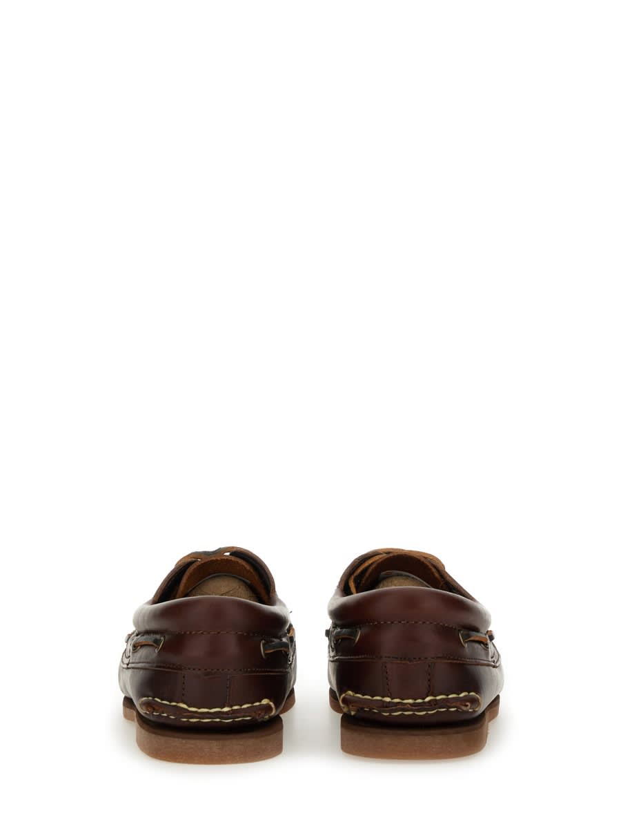 Timberland Brown Boat Loafers With Two-tone Laces In Brown