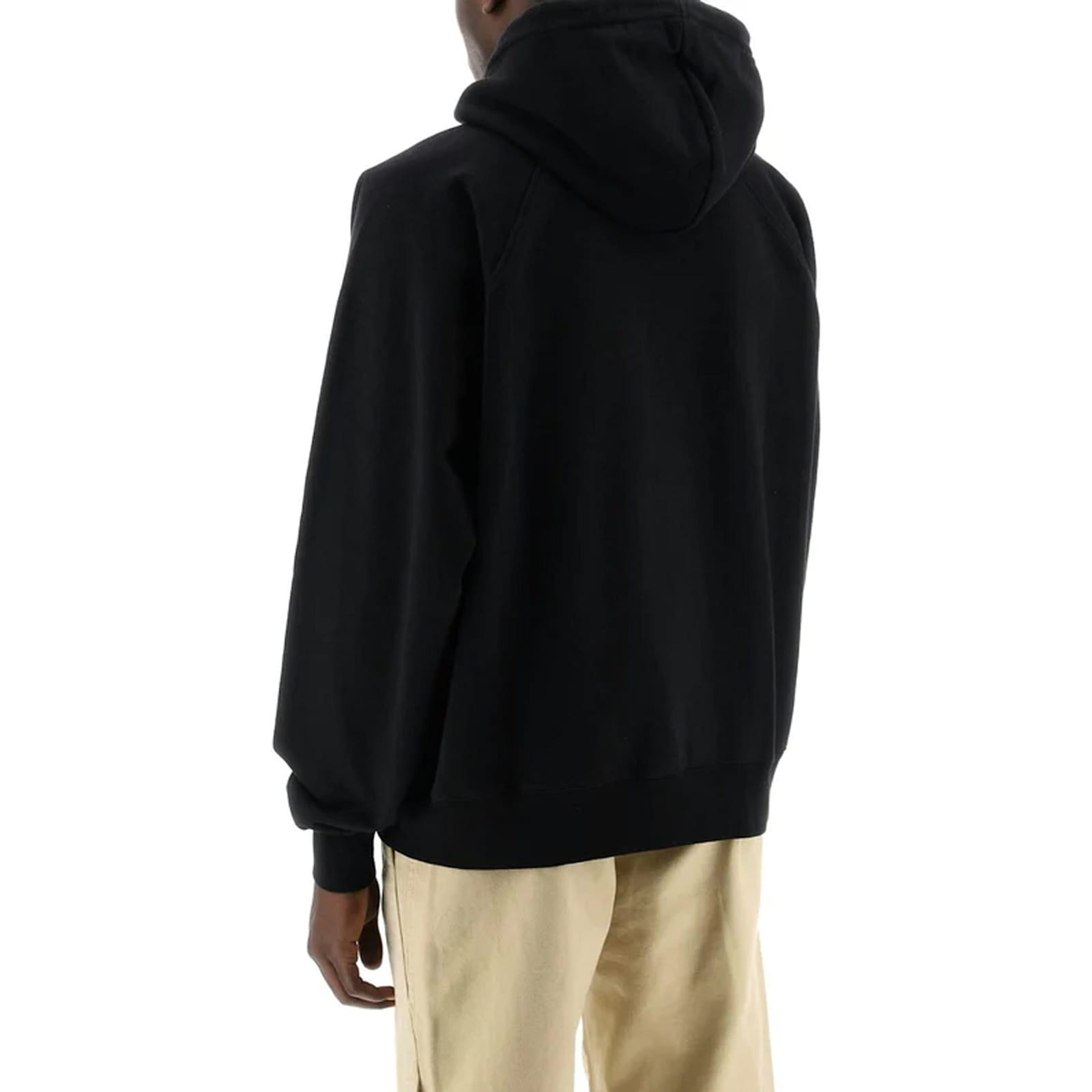 Shop Jacquemus Typo Logo Hoodie Sweatshirt In Black