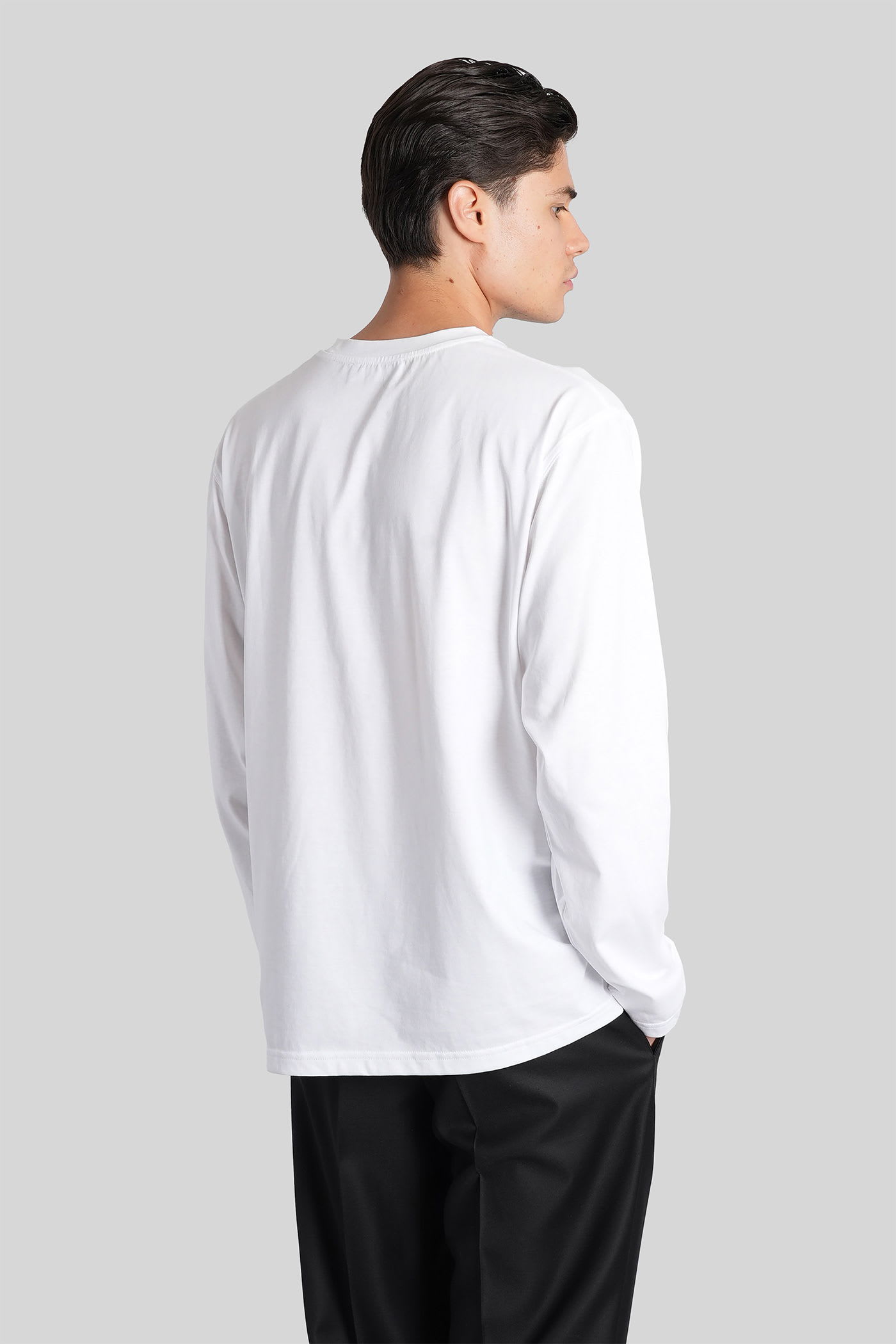 Lardini Long-sleeve Cotton T-shirt In White