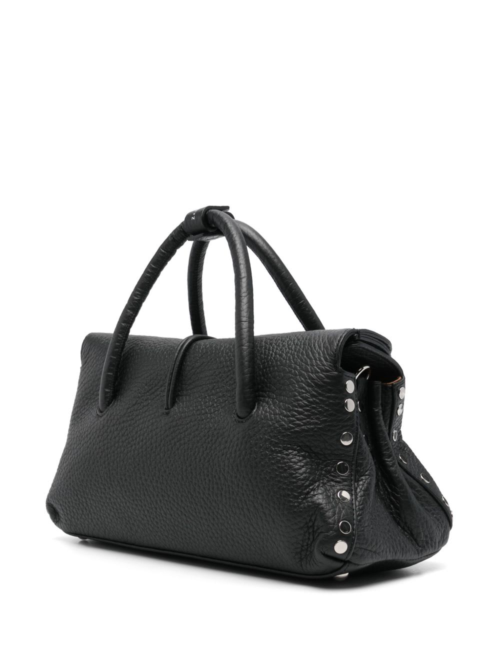 Zanellato Dotta Centauro Small Leather Handbag In Black