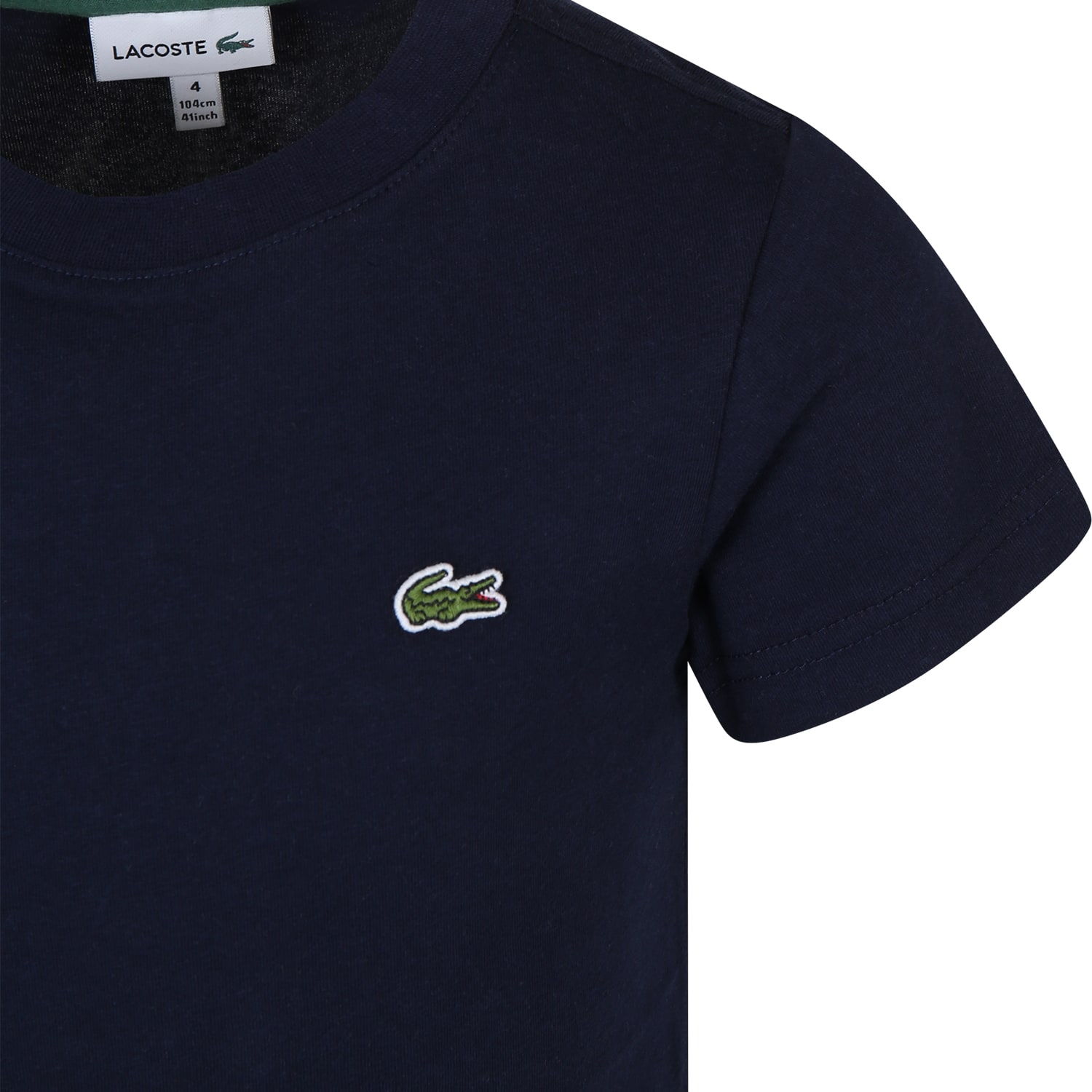 Shop Lacoste Blue T-shirt For Boy With Crocodile