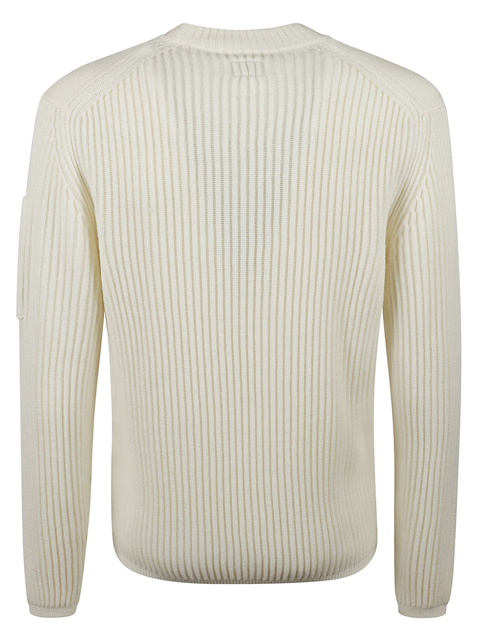 Shop C.p. Company Ribbed Sweater In White