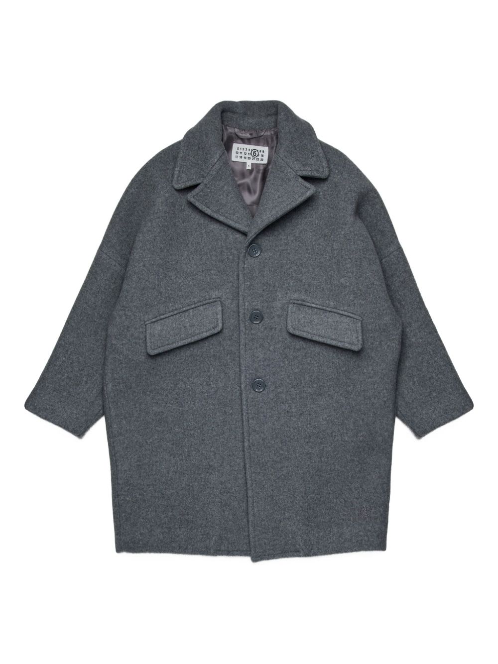 Mm6 Maison Margiela Kids Wool Coat In Gray