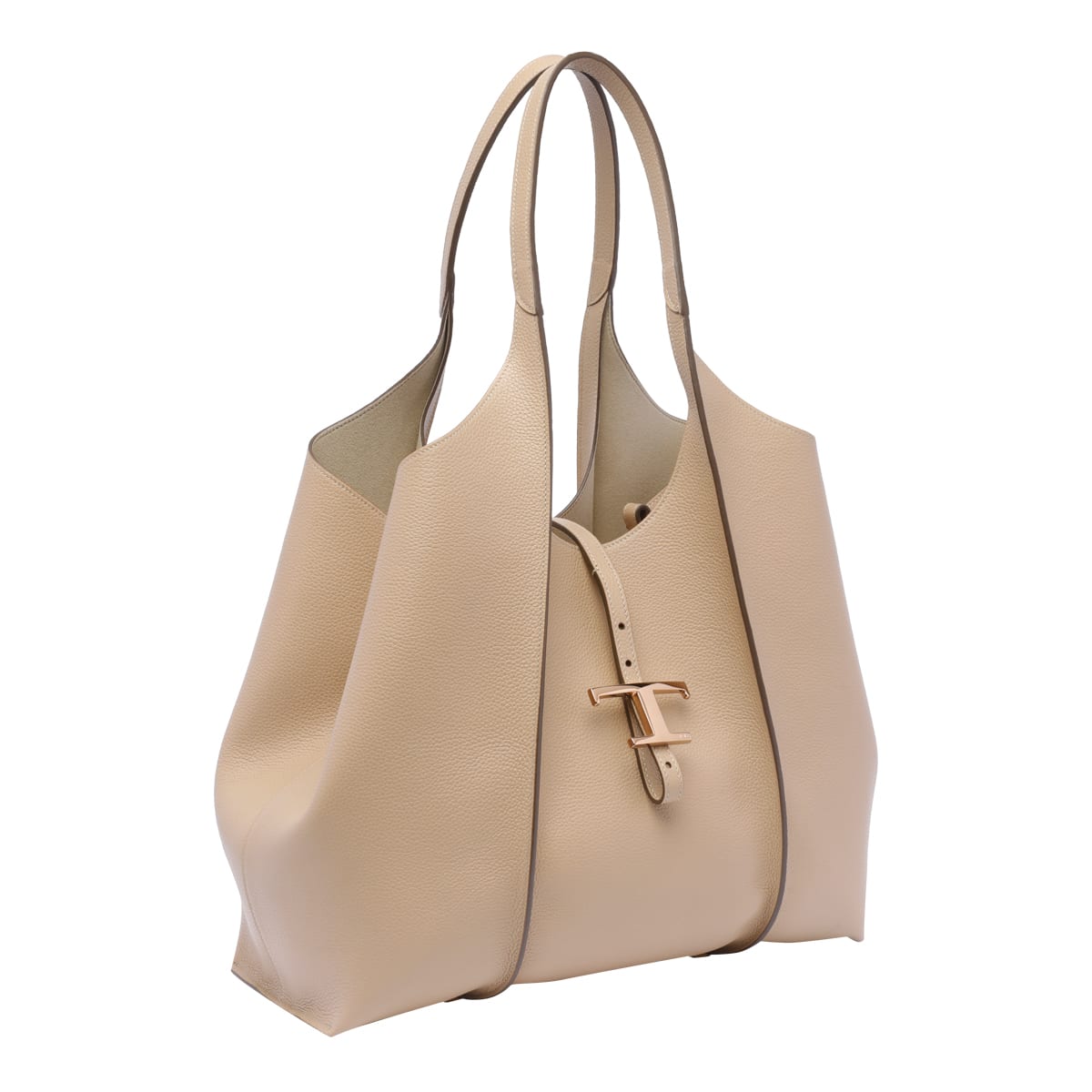 Tod's Medium T-timeless Shopping Bag In Beige