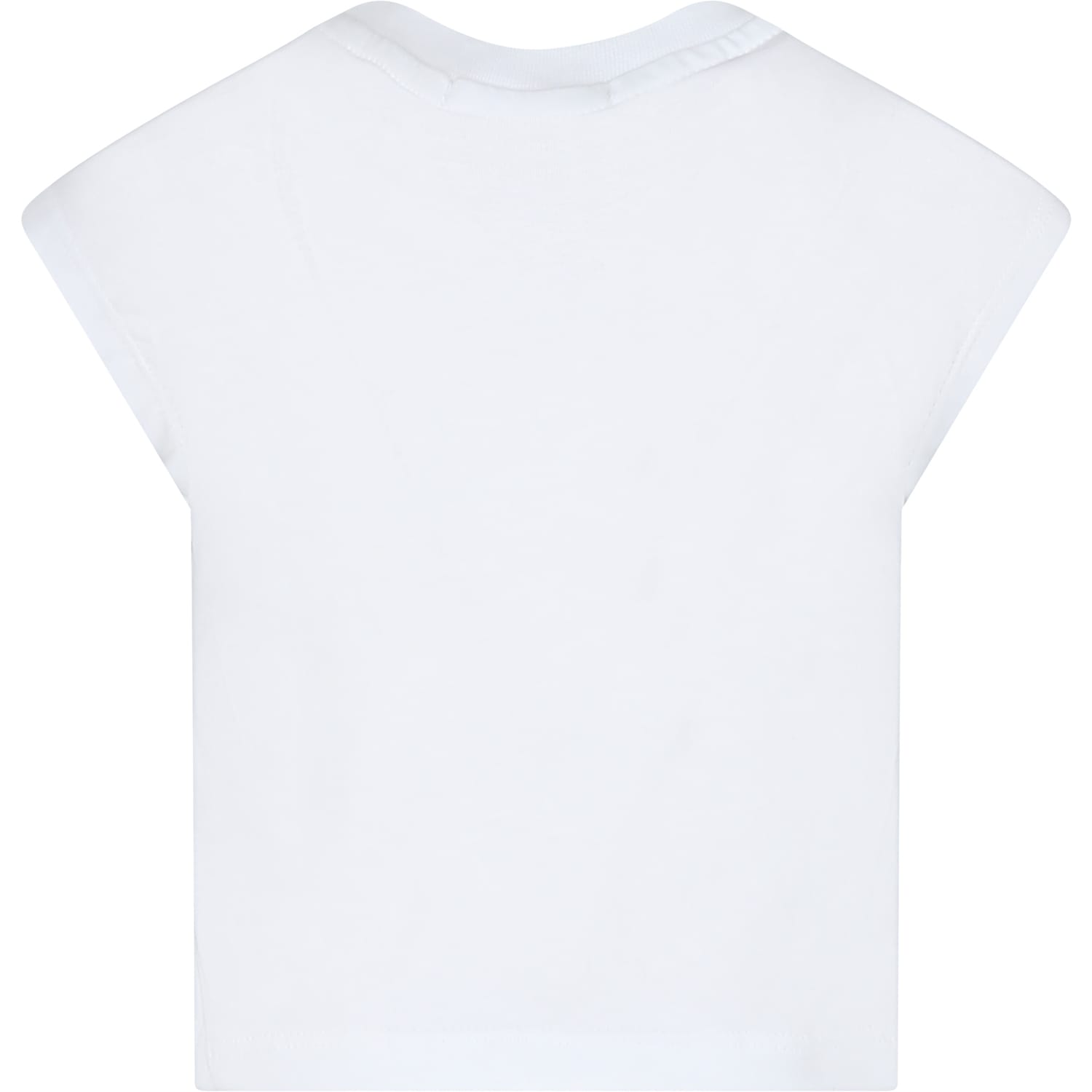 Shop Msgm White T-shirt For Girl With Cherryprint