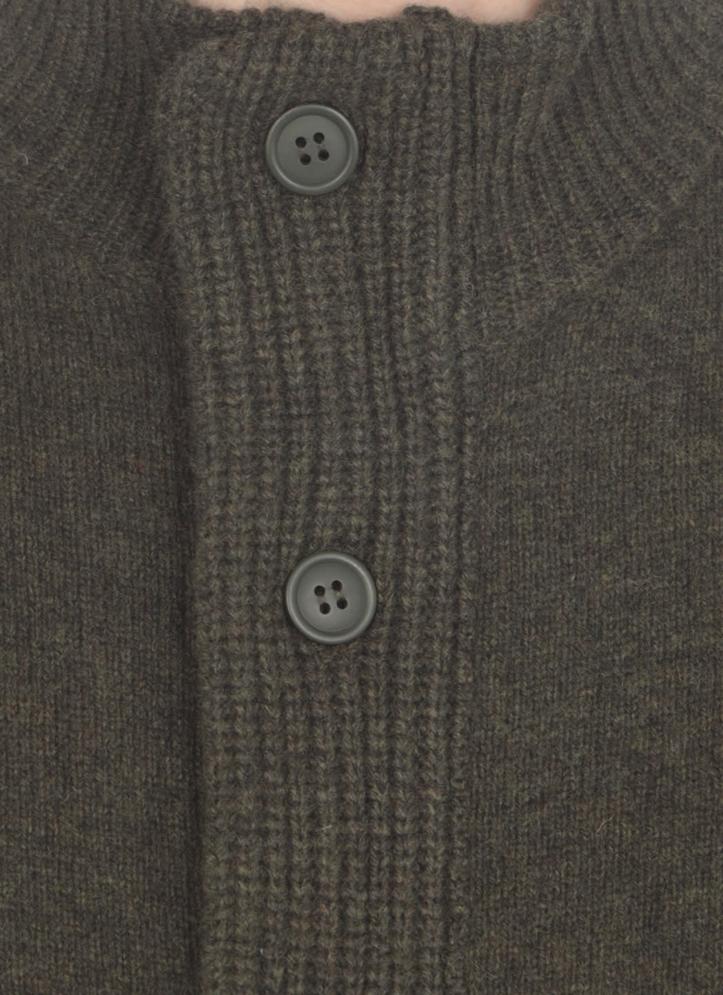 Barbour Sweater High Neck Elbow Patches In Green