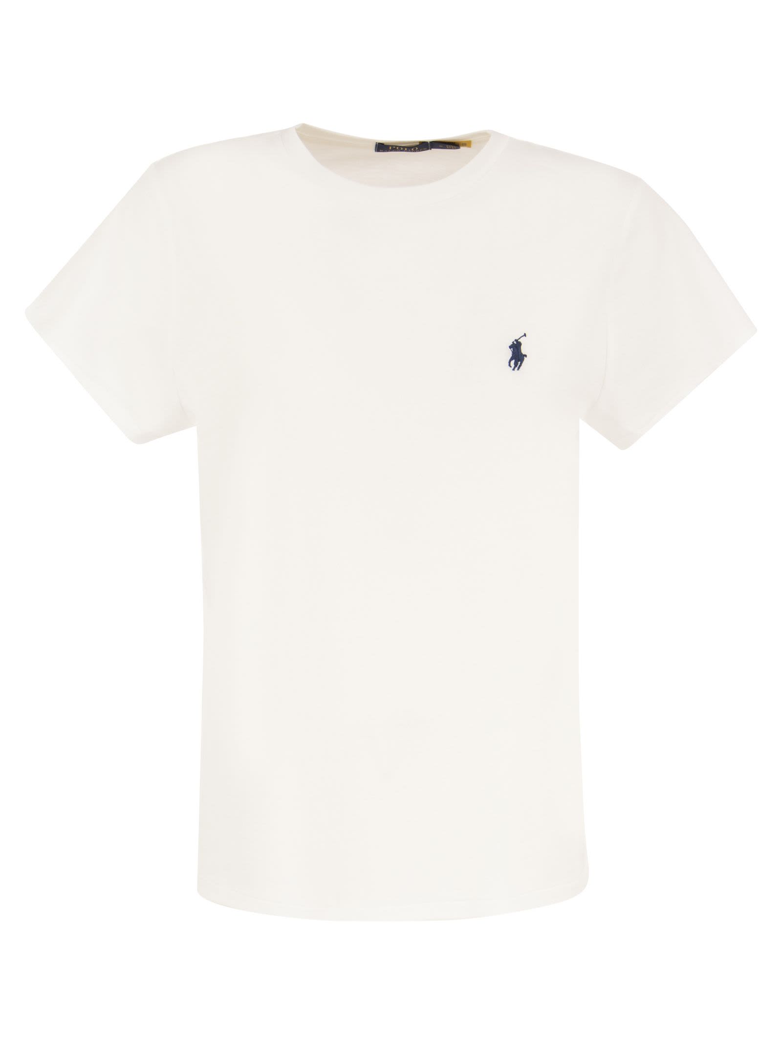 Cotton T-shirt With Embroidered Logo