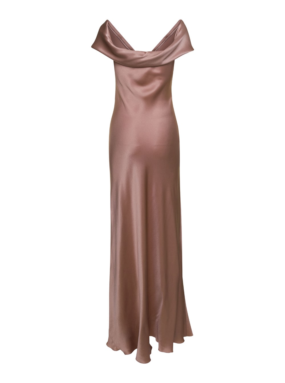 Shop Alberta Ferretti Pink Satin Slip Dress In Silk Blend Woman