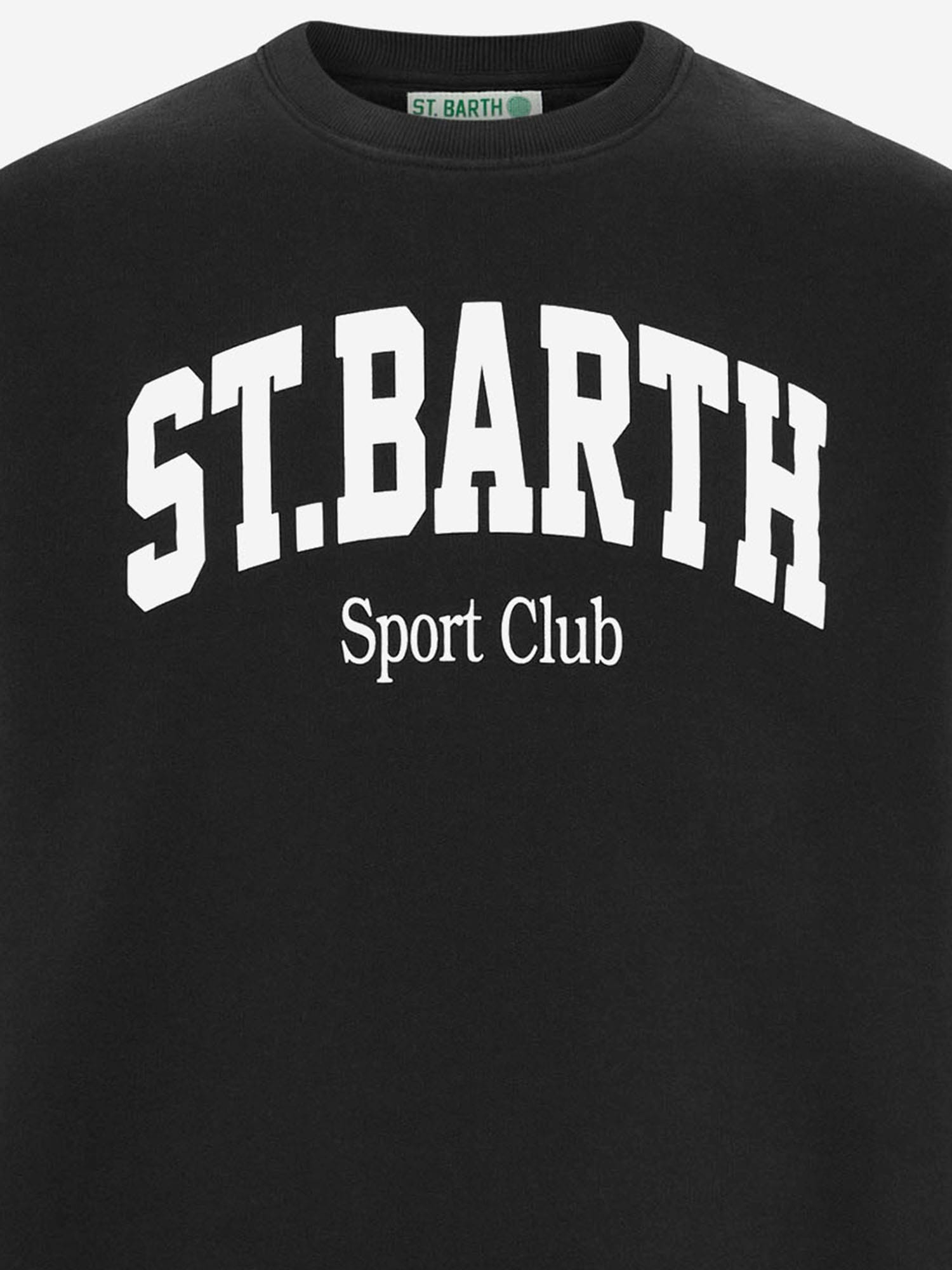 Mc2 Saint Barth Cotton Sweatshirt With Logo In Black