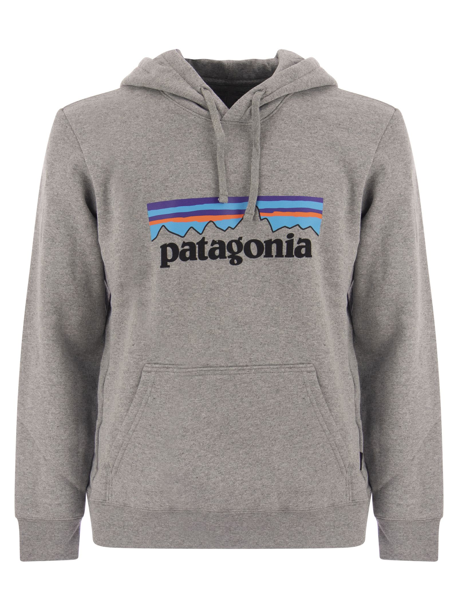 Shop Patagonia Cotton Blend Hoodie In Grey