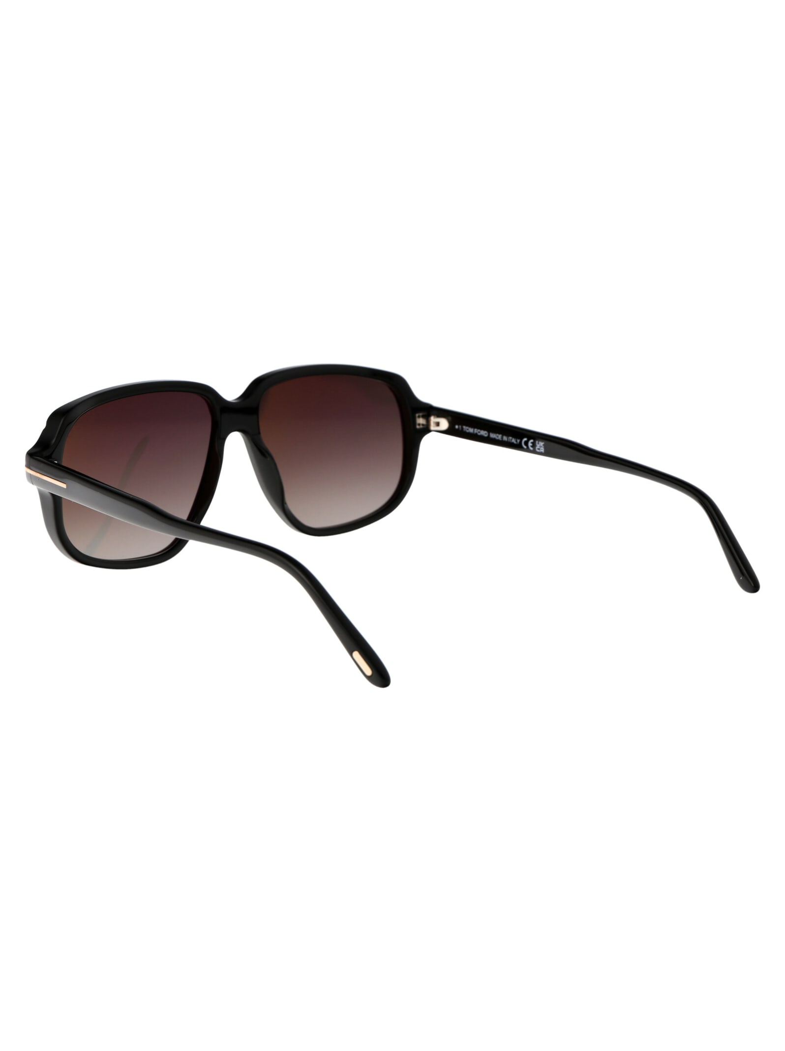 Shop Tom Ford Anton Sunglasses In 01b Nero Lucido / Fumo Grad