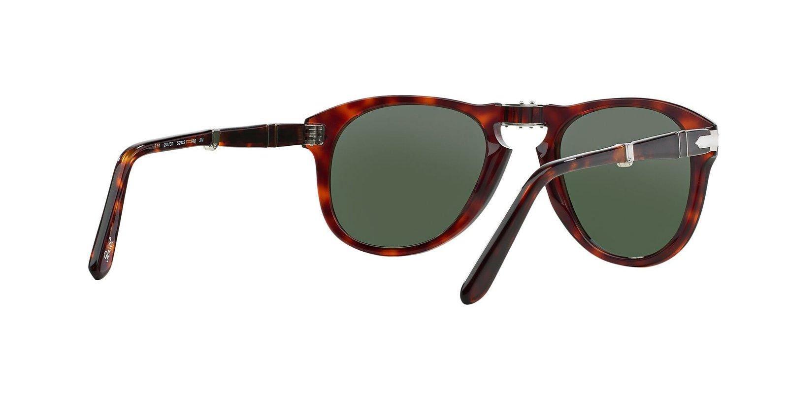 Persol 714 Round Frame Sunglasses In Brown