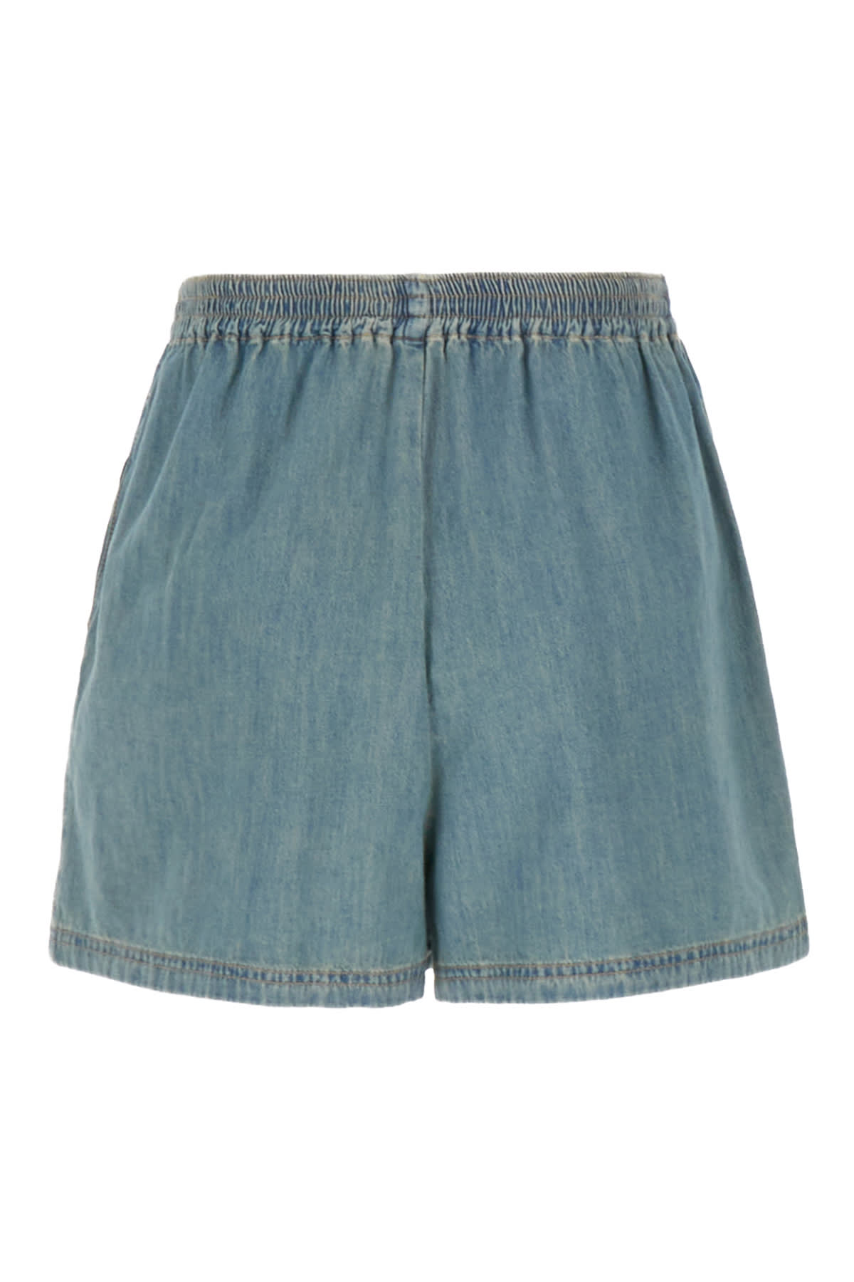 Moschino Button Detail Denim Shorts In Blu