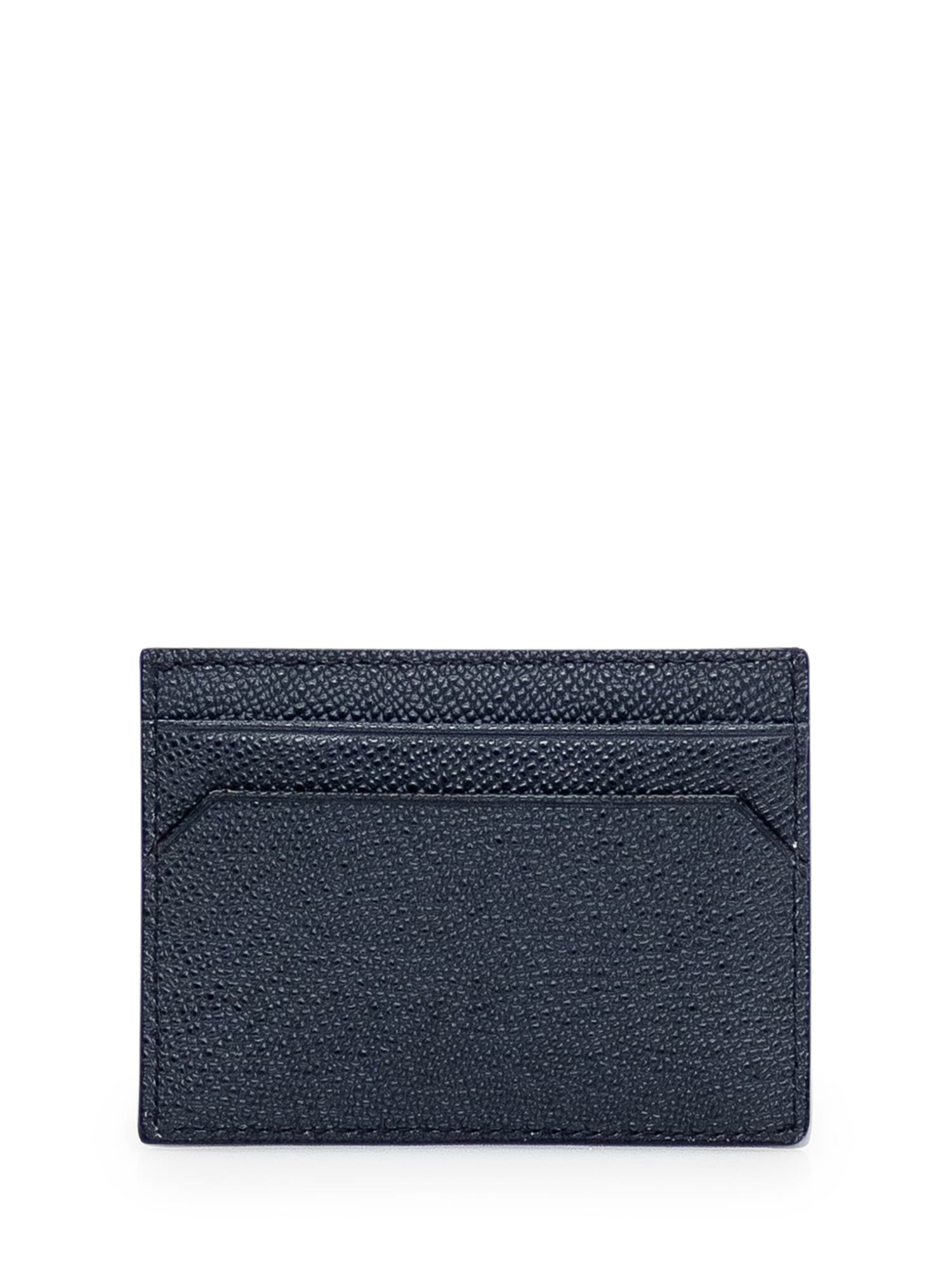 Shop Bally Leather Card Holder In New Blue