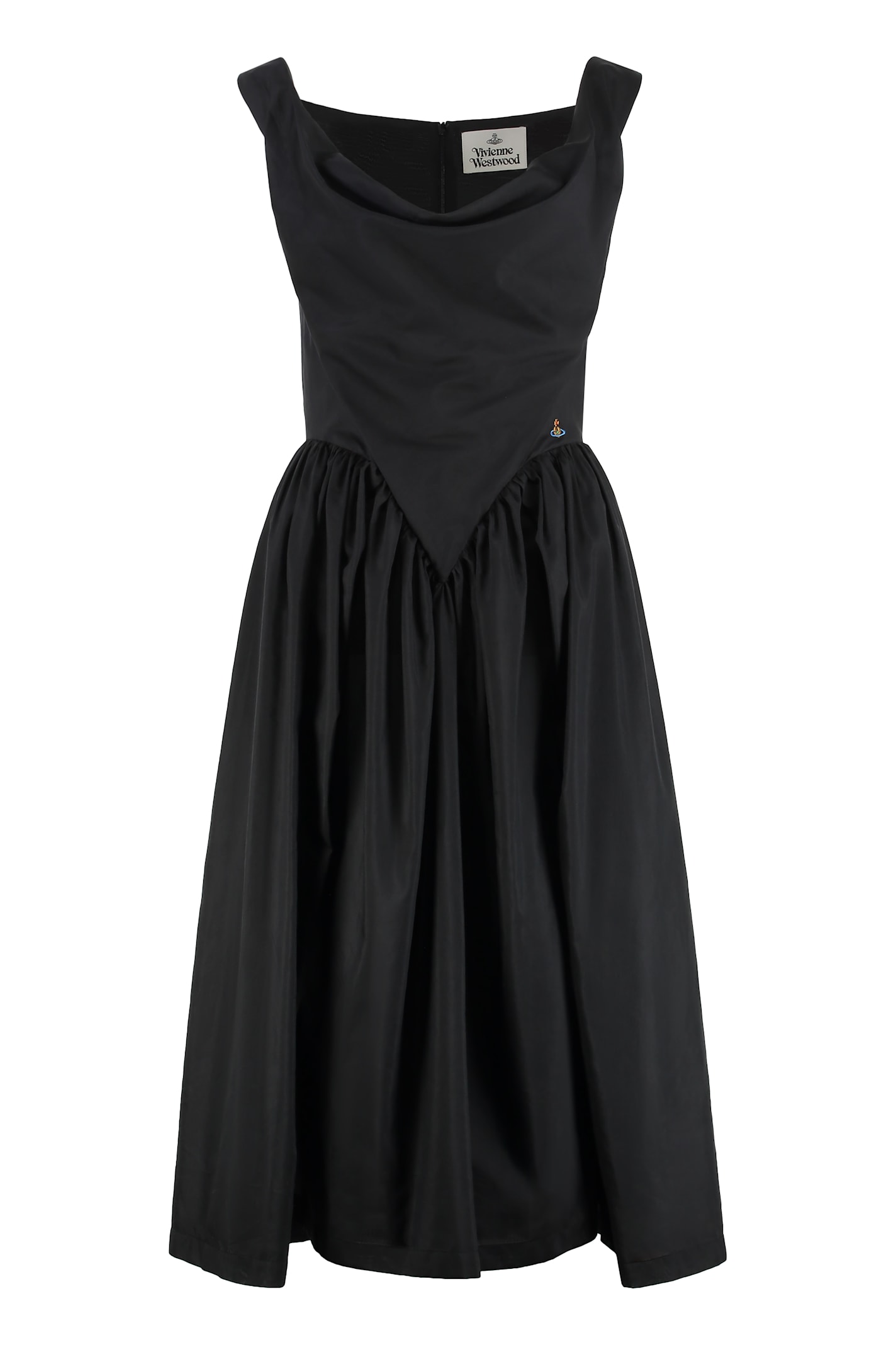 Vivienne Westwood Orb Embroidered Sleeveless Midi Dress