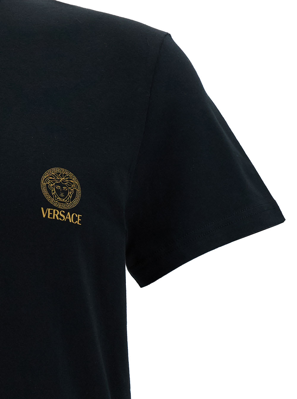 Shop Versace T-shirt Medusa In Black