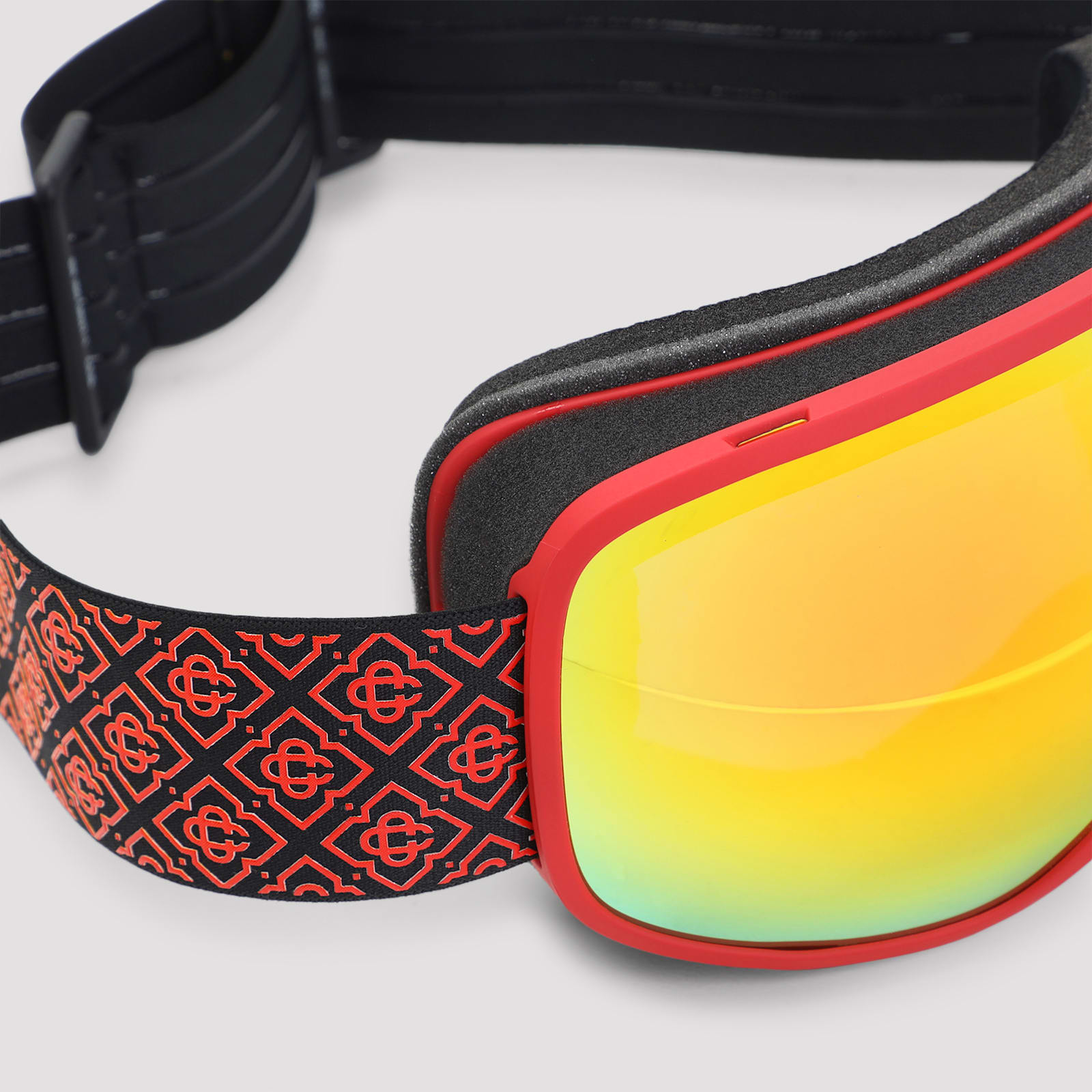 Casablanca Red And Orange Acetate Ski Goggles In Brown